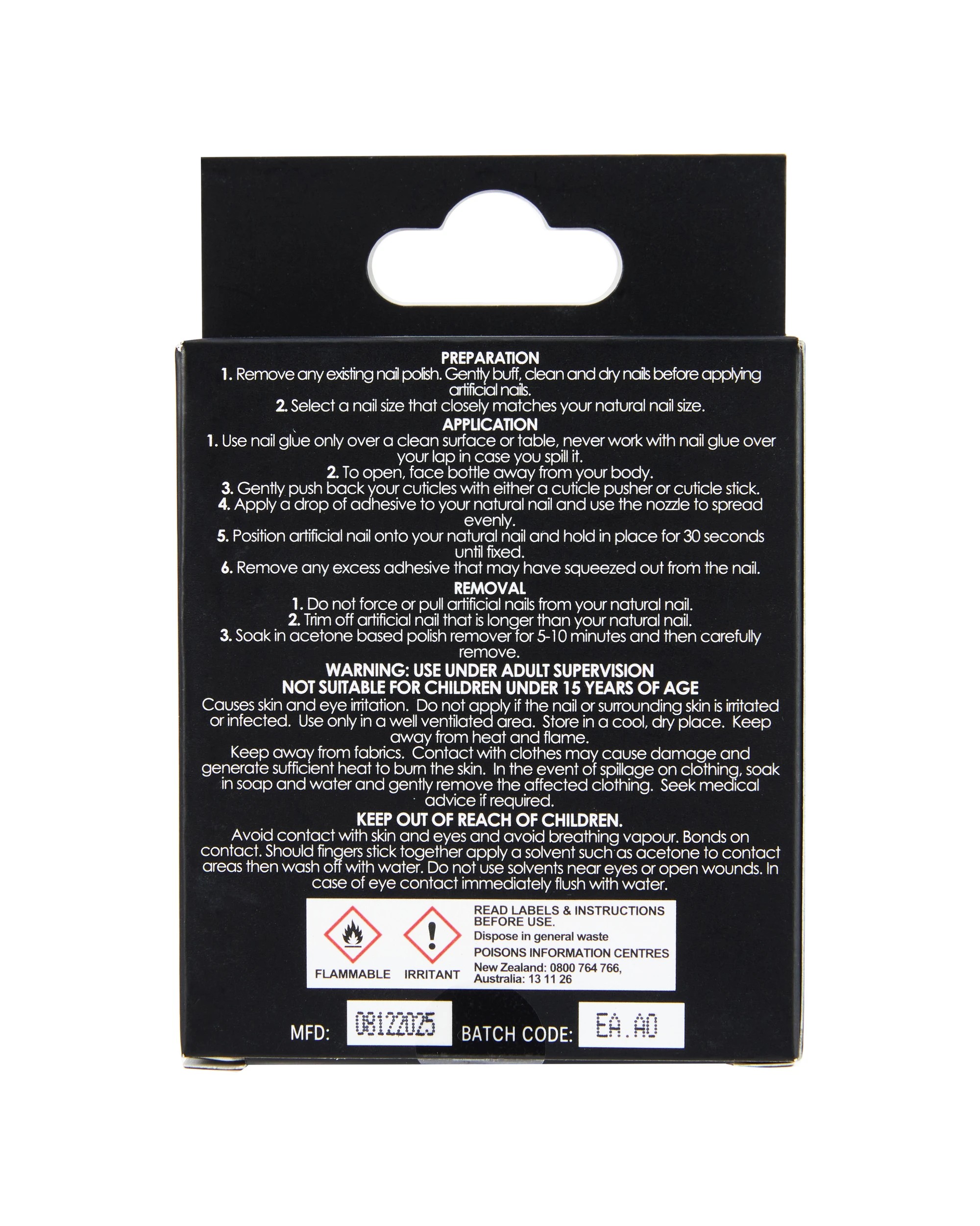 4 OXX Cosmetics 24 Pack Artificial Nails with Adhesive - Pointed Stiletto Shape, Brown Subtle Aura, 4 of 4