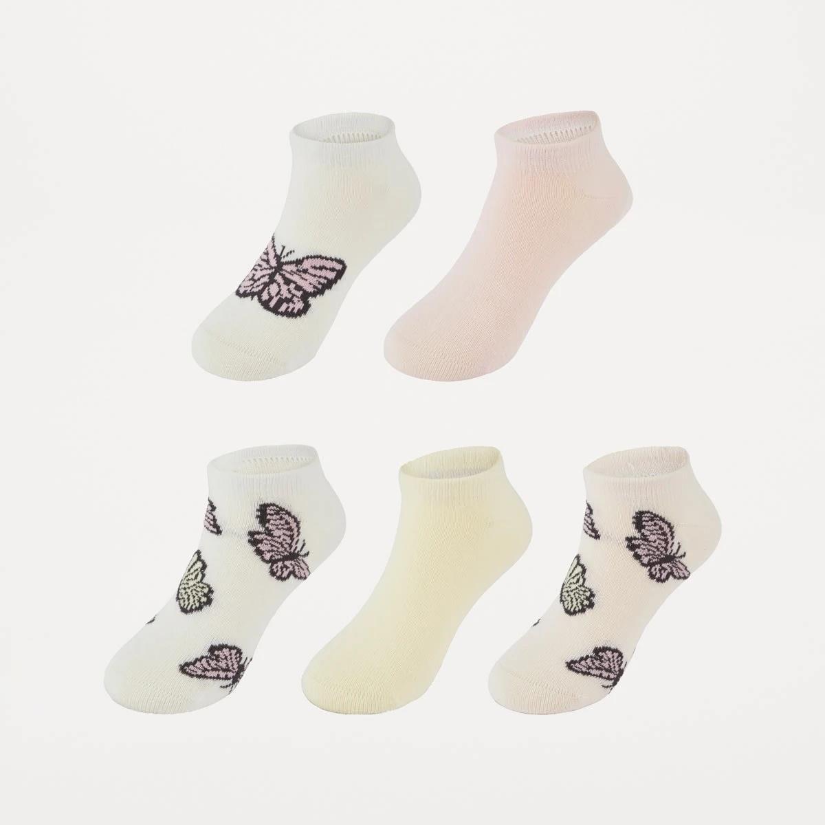 1 5 Pack Low Cut Socks BUTTERFLY, 1 of 3