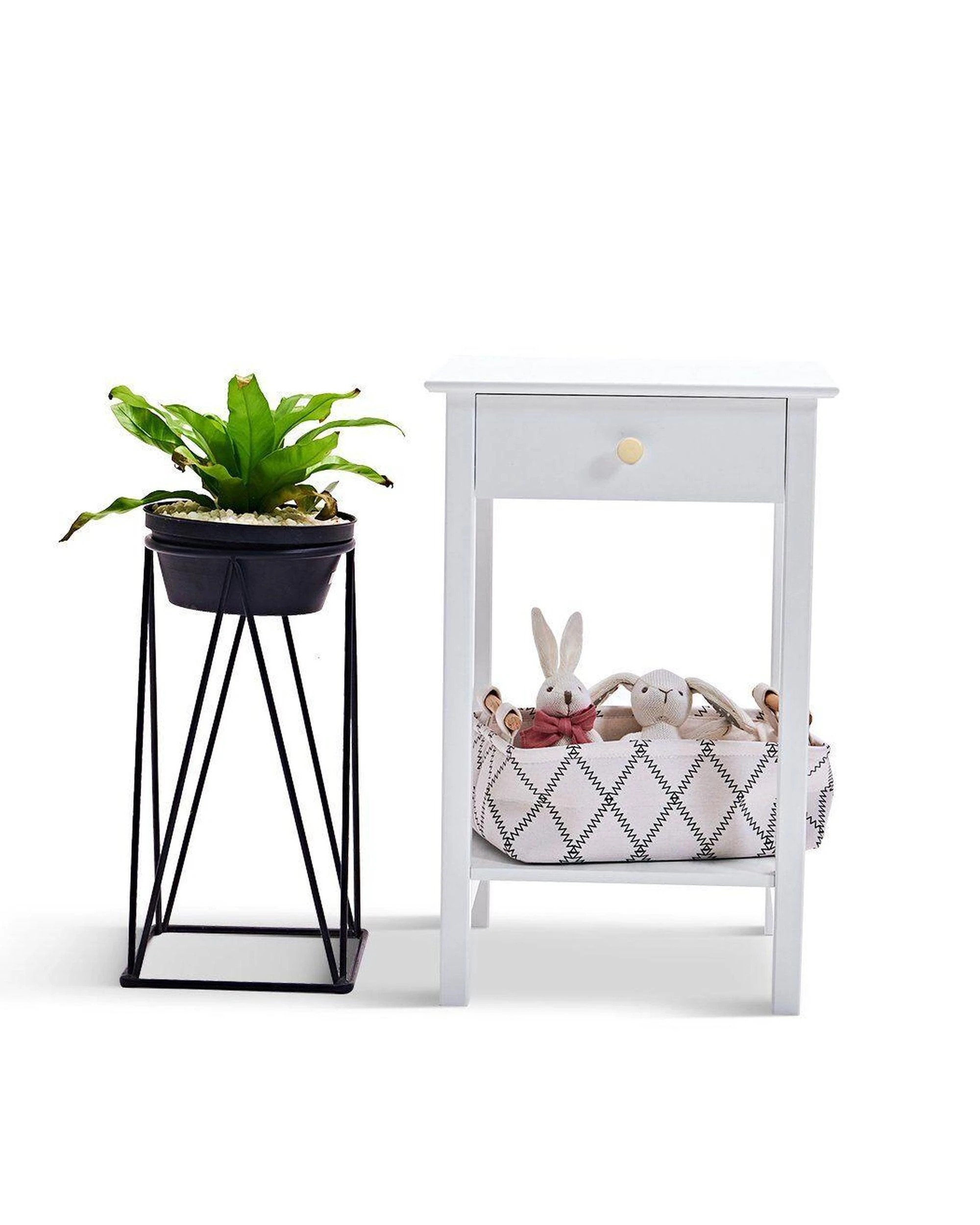 6 2 x Franco Bedside Table White, 6 of 9