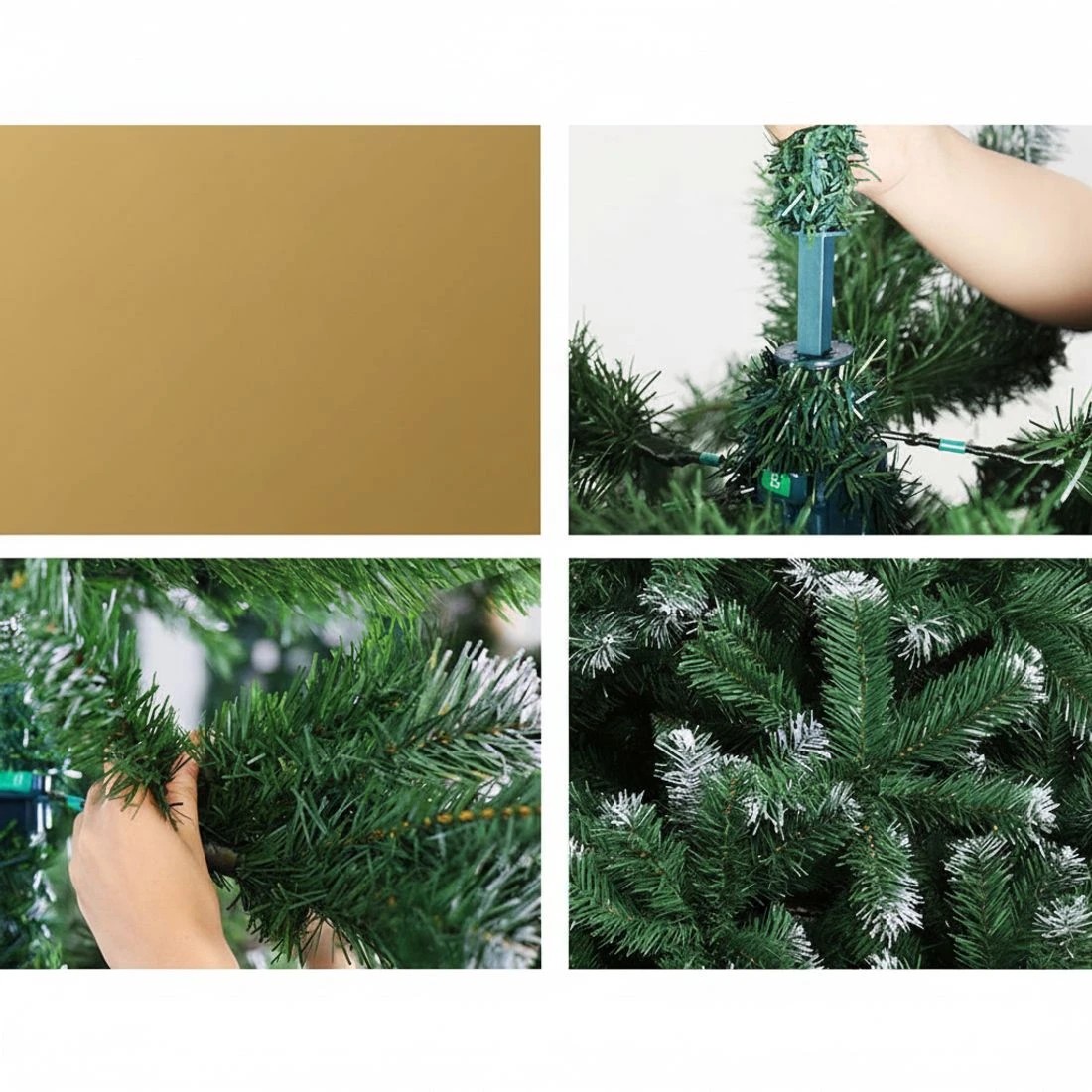 6 Jingle Jollys Christmas Tree 1.8m Snowy Xmas Tree Decoration 650 Tips Lush Foliage Sturdy Stand Easy Assembly - Green, 6 of 8