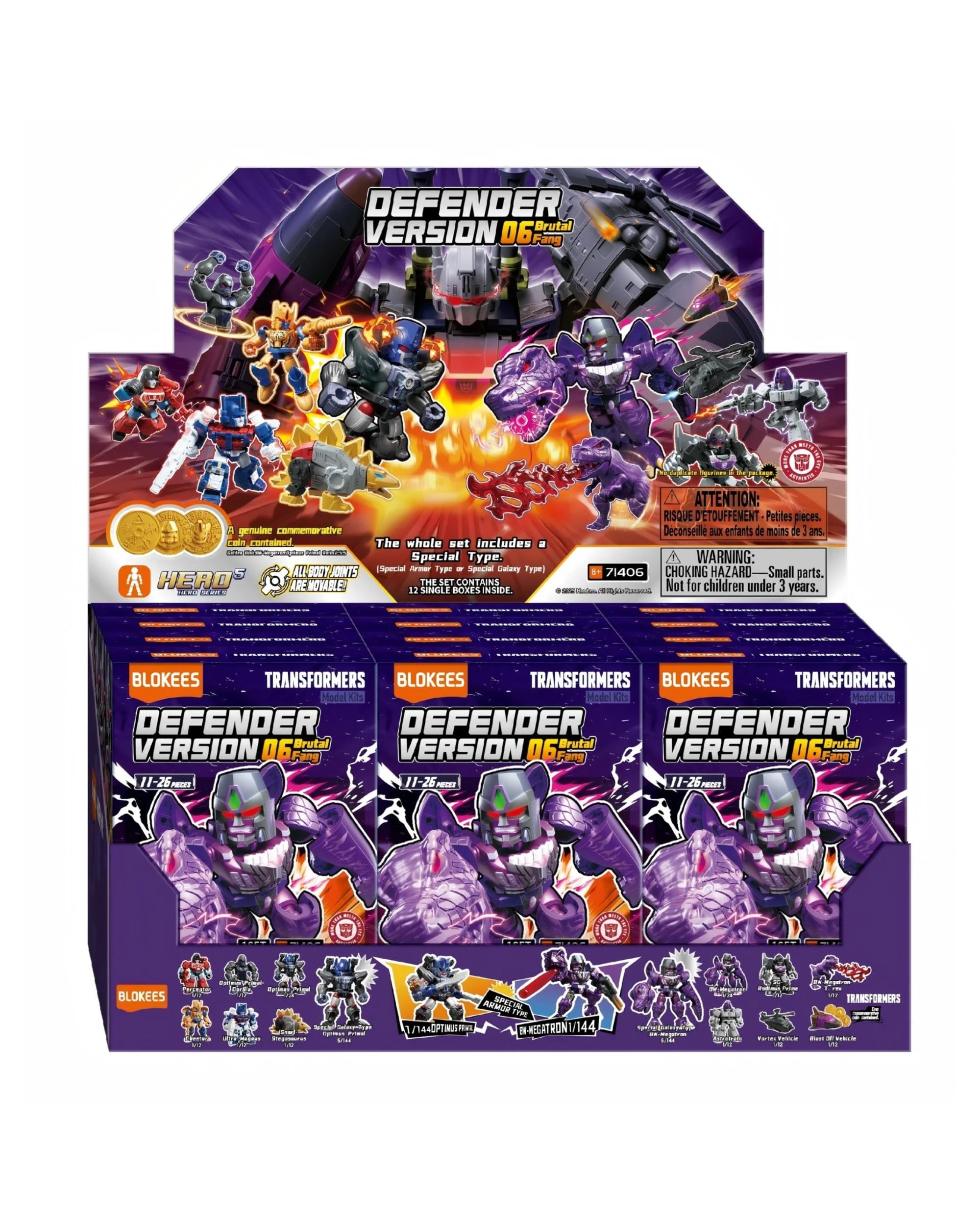 Blokees Transformers Defender Version 06 Brutal Fang Blind Box Full ...