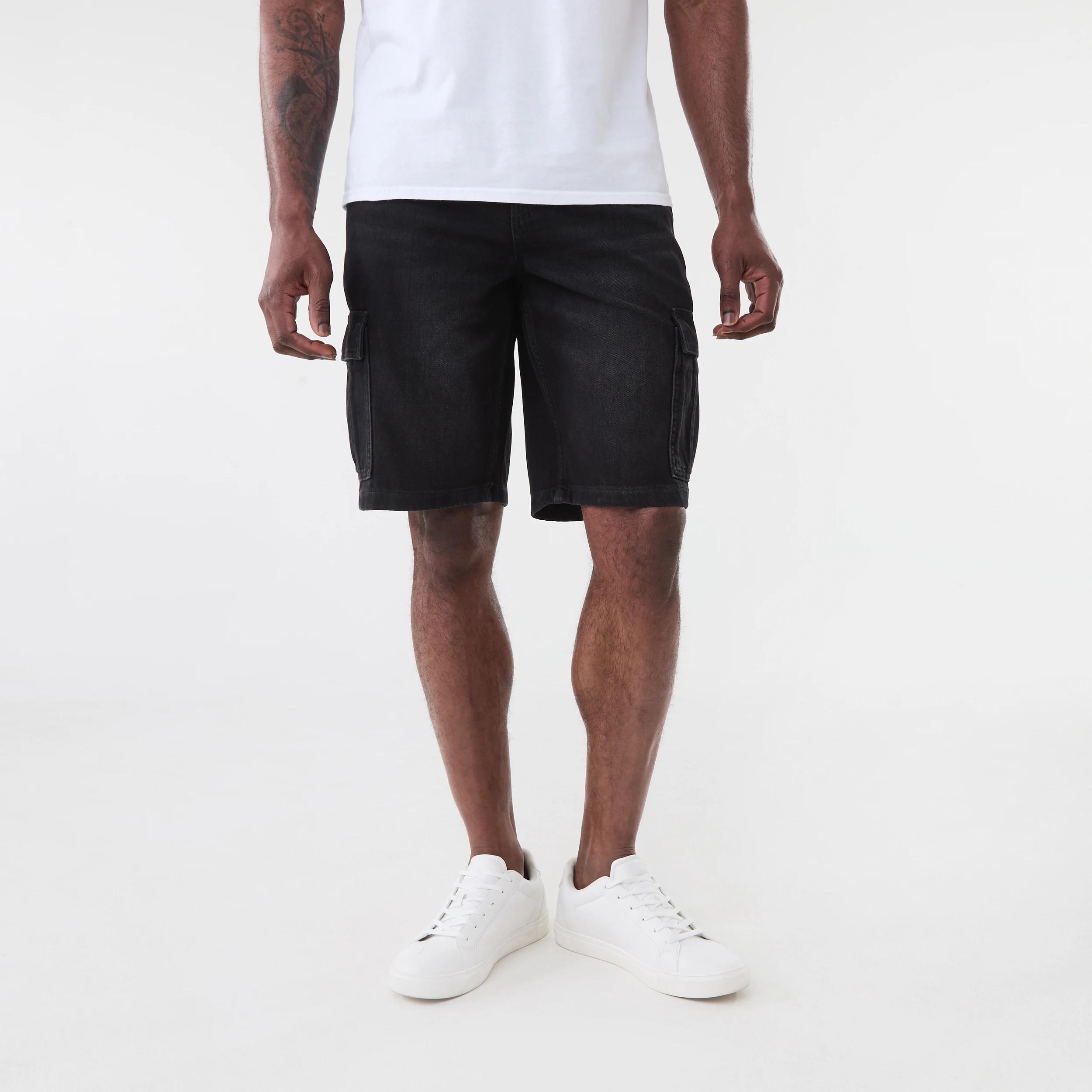7 Denim Cargo Shorts BLACK WASH, 7 of 9
