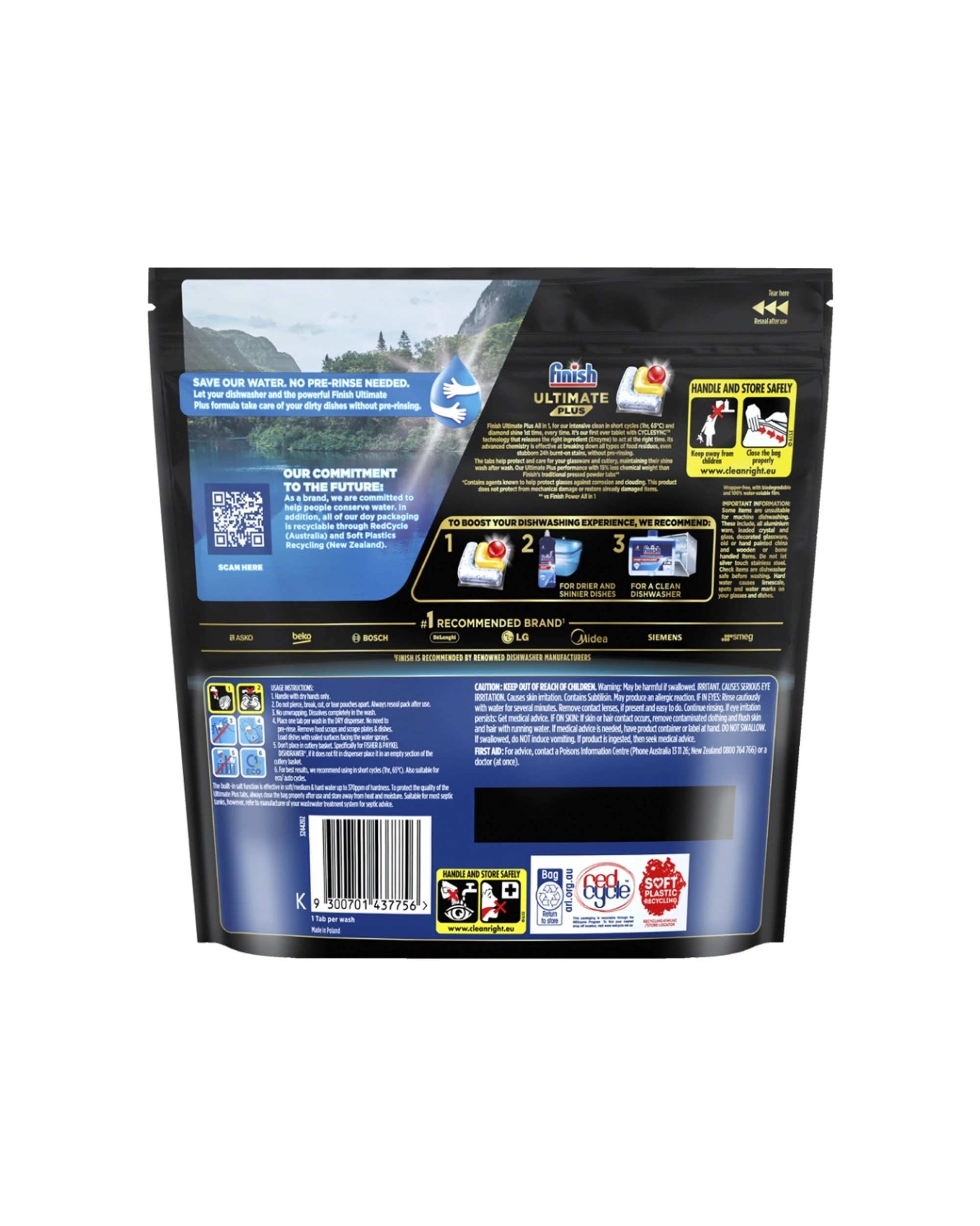 2 Finish Powerball Ultimate Plus All In 1 Dishwashing Tablets Lemon Sparkle, 2 of 3