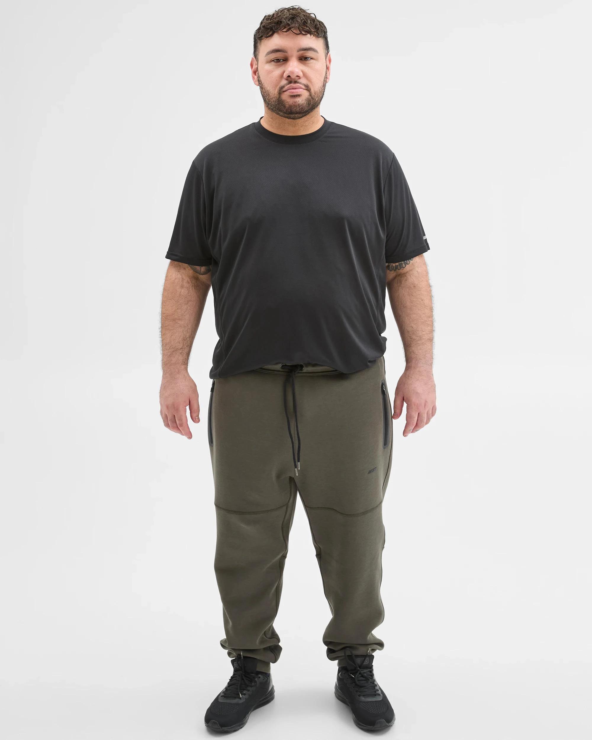 1 Target Man Plus Plus Size Australian Cotton Blend Active Scuba Trackpants KHAKI, 1 of 5