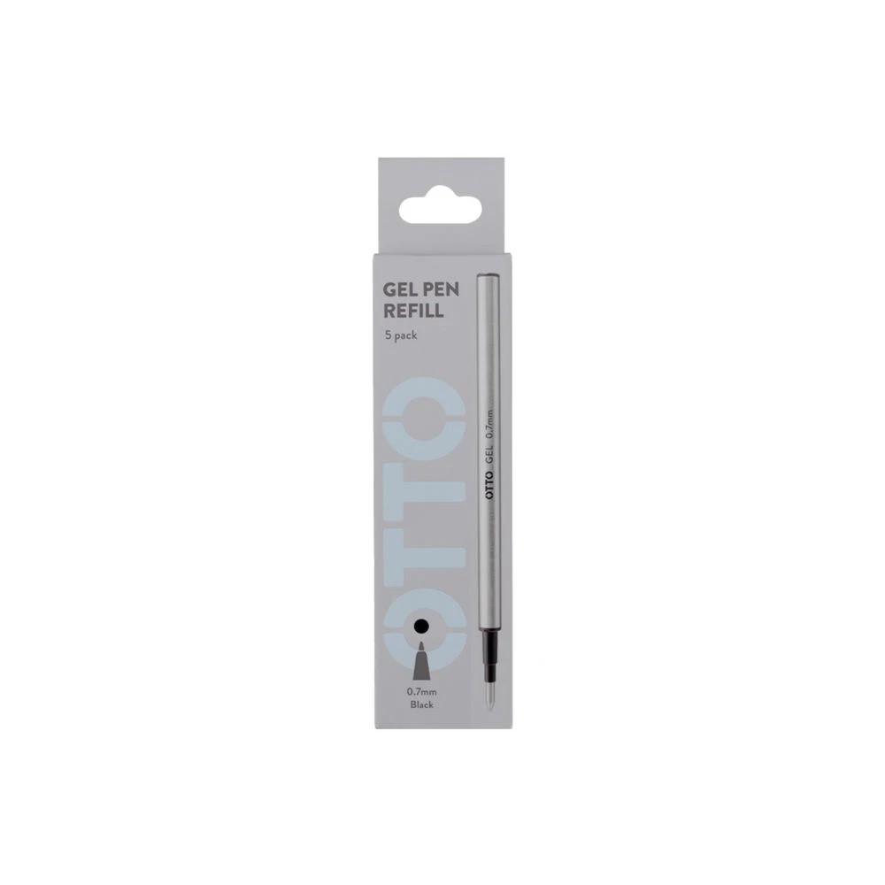 4 Otto Premium Gel Pen Refill 5 Pack Black, 4 of 4