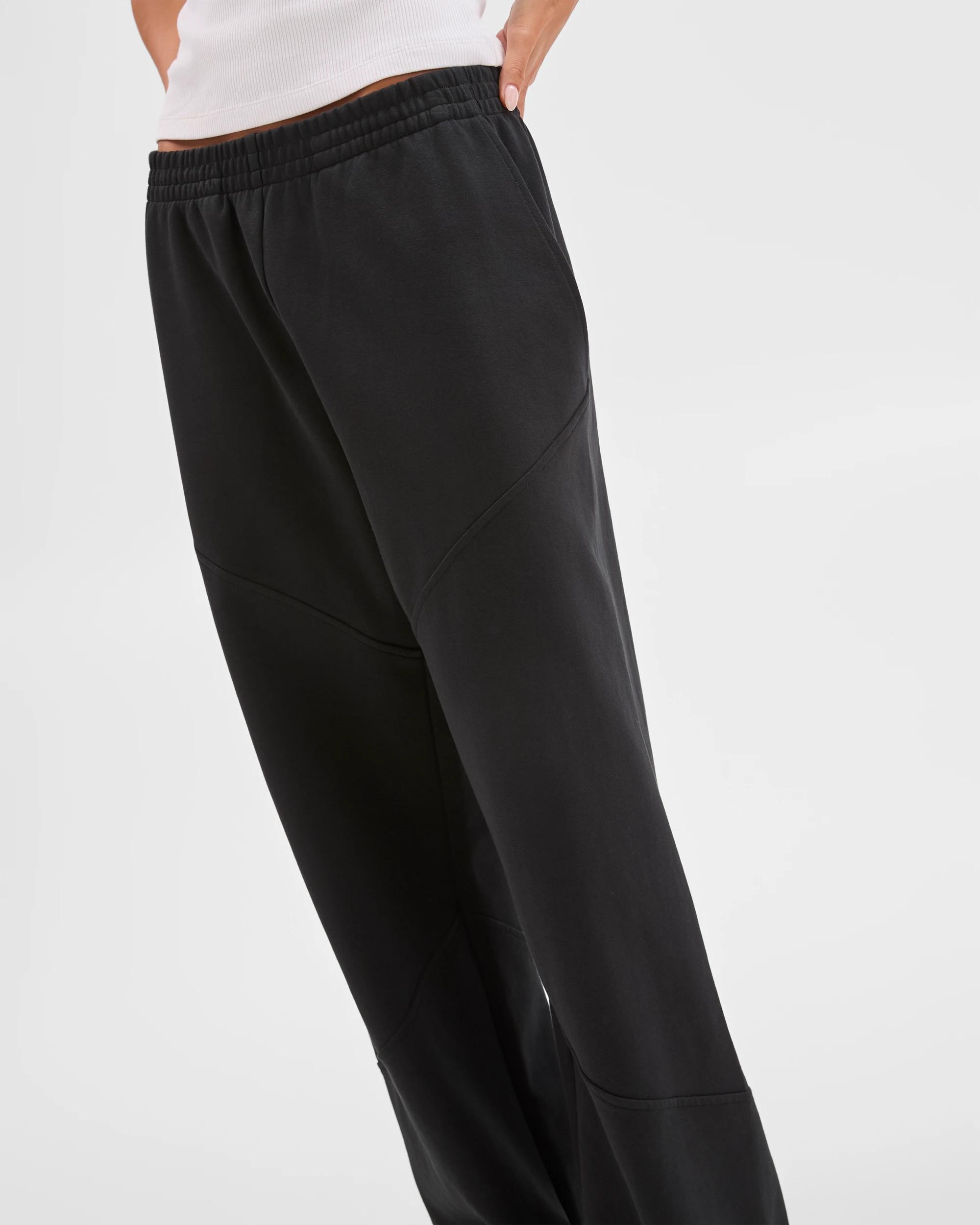 4 Lily Loves Australian Cotton Blend Angled Pocket Trackpants BLACK, 4 of 6