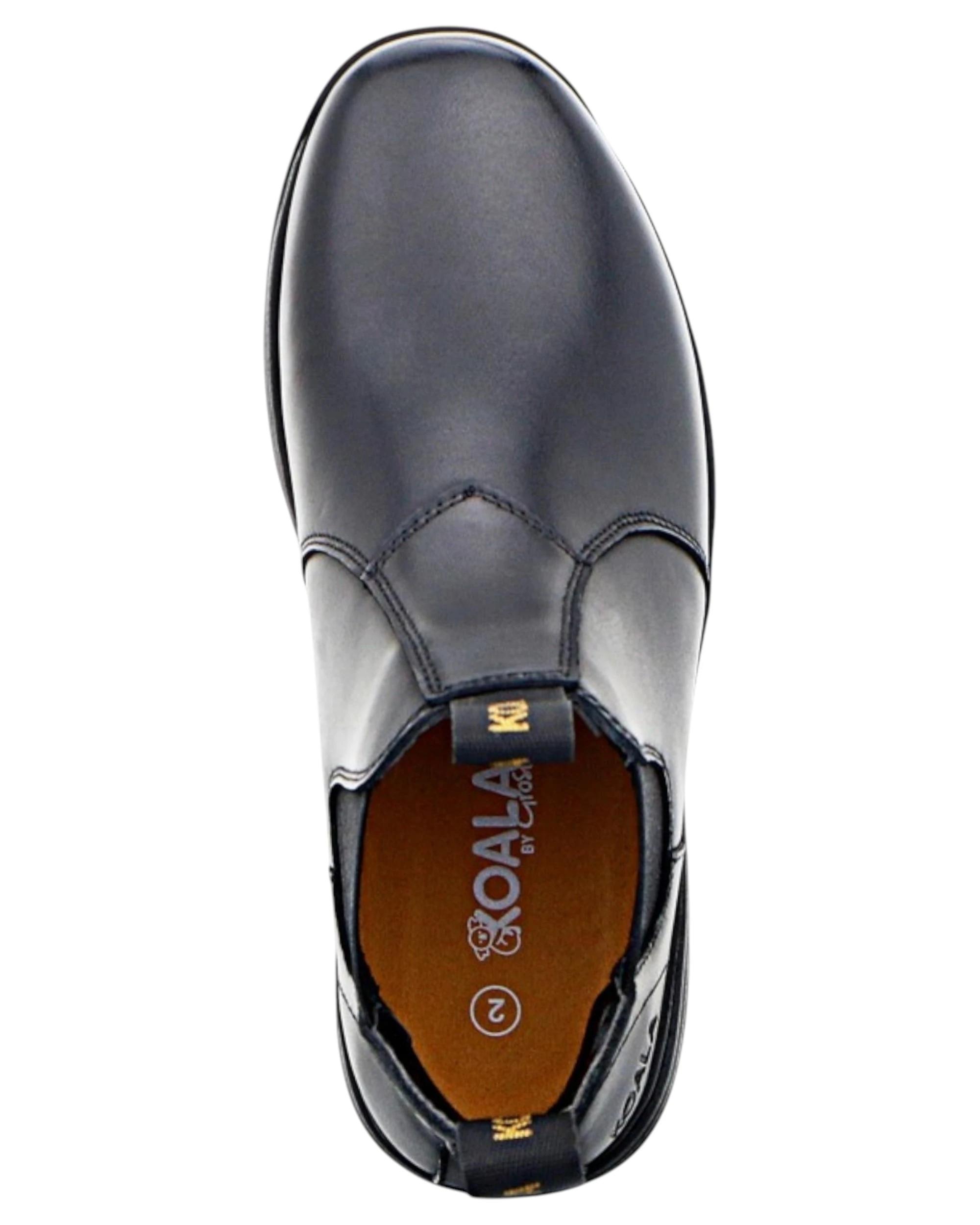 4 Grosby Koala Knox Black Boots Kids Slip On Shoes BLACK, 4 of 4