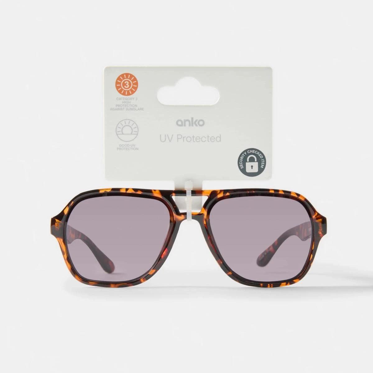 6 Square Aviator Glasses Tort Blk, 6 of 6