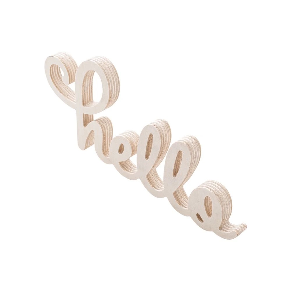 3 Born Plywood Sign Hello, 3 of 4