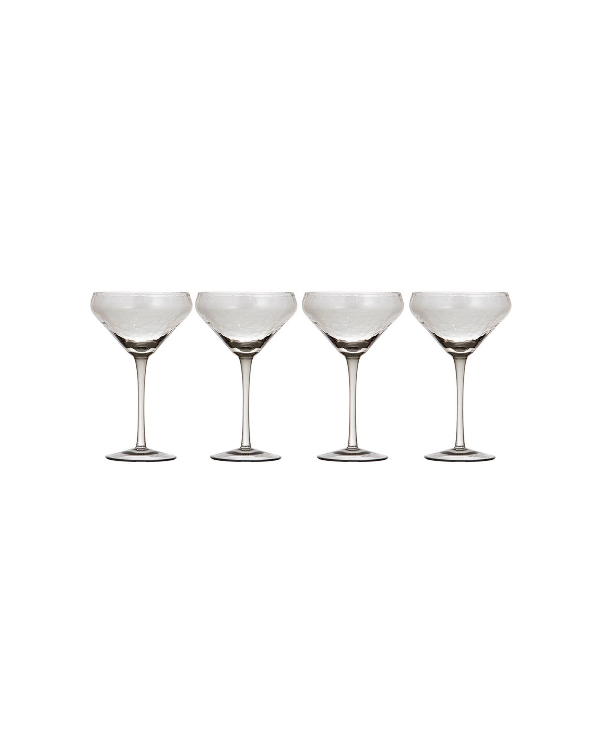 1 Ladelle 4pc Flynn Coupe Glass Stemware 18cm Set - Charcoal, 1 of 2