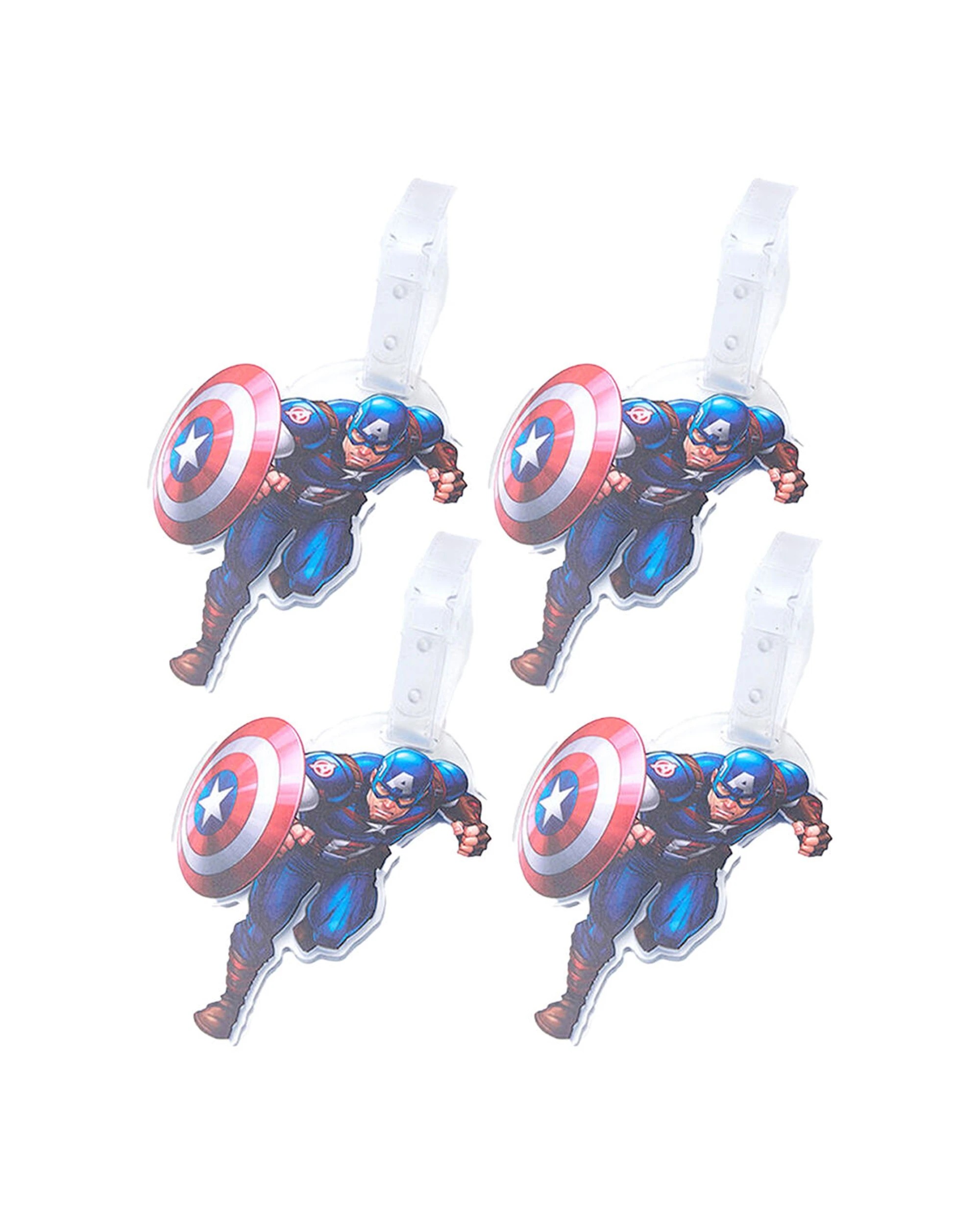1 Disney 4Pk Luggage Tag Suitcase Identity Label Durable Design - Captain America - Multi, 1 of 3