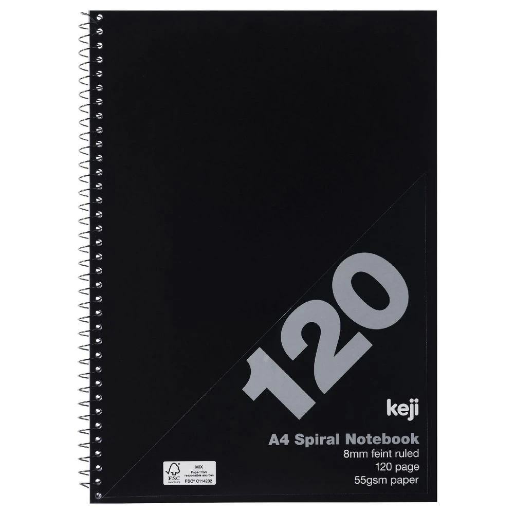 3 Keji A4 PP Notebook 120 Page Black, 3 of 3