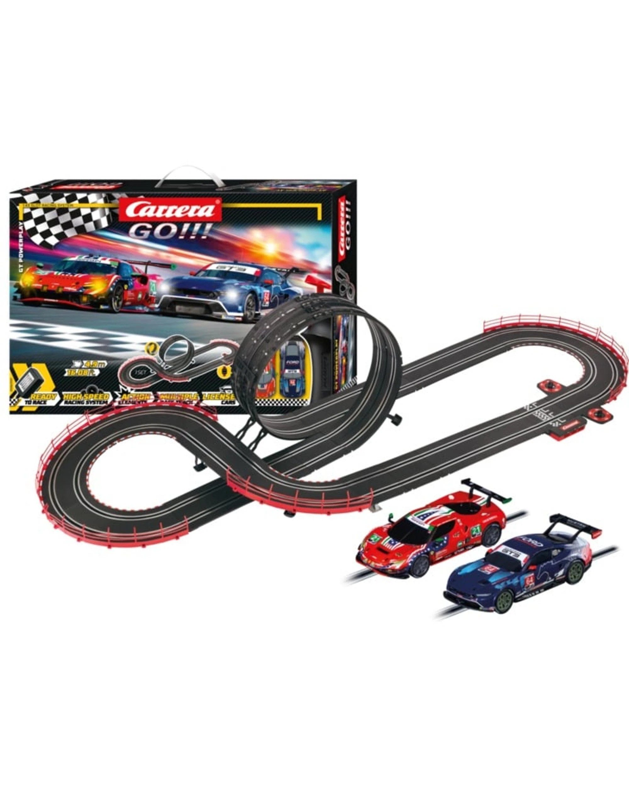 2 Carrera GO!!! Slot Car Set GT Powerplay GT3 Series 4.9m Track, 2 of 5