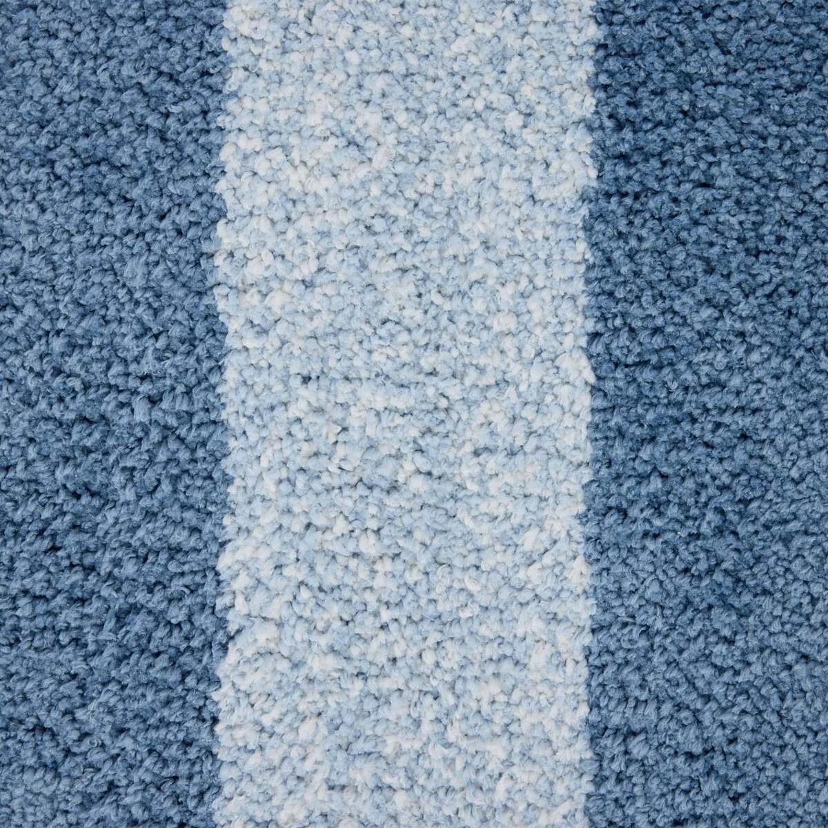 4 Memory Foam Bath Mat - Blue, 4 of 5
