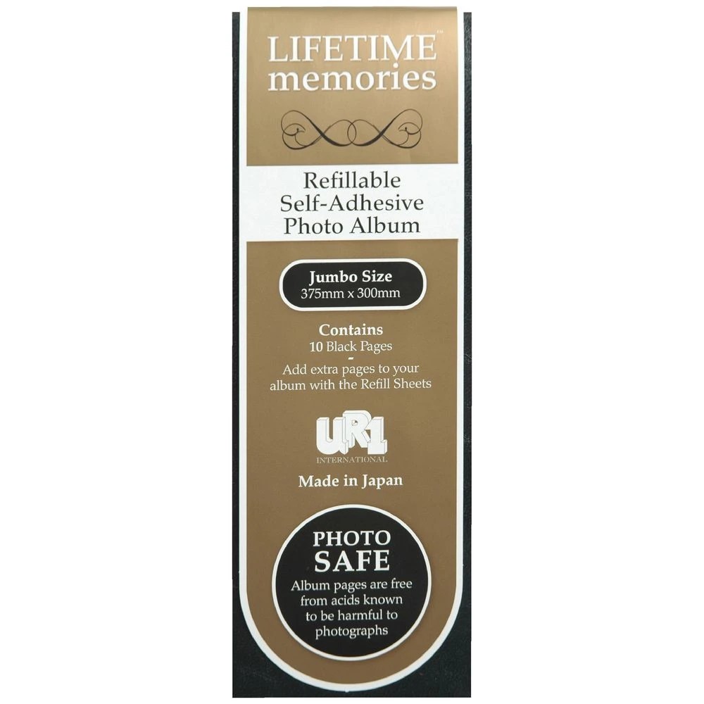 3 NCL Self Adhesive Jumbo Album Plain Black, 3 of 8