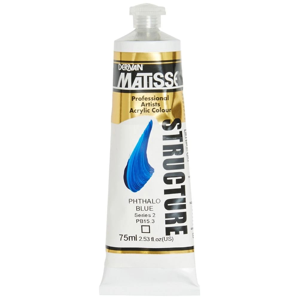 1 Derivan Matisse Structure Paint 75mL Phthalo Blue S2, 1 of 2