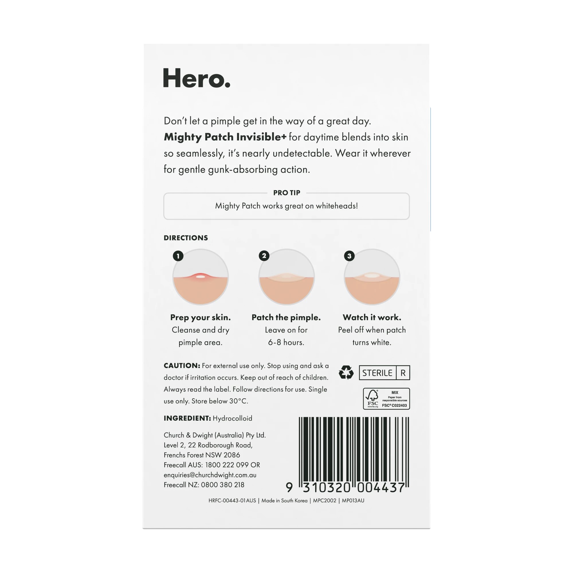 2 Hero 24 Pack Mighty Patch Invisible+ Pimple Patches - Hydrocolloid, 2 of 9