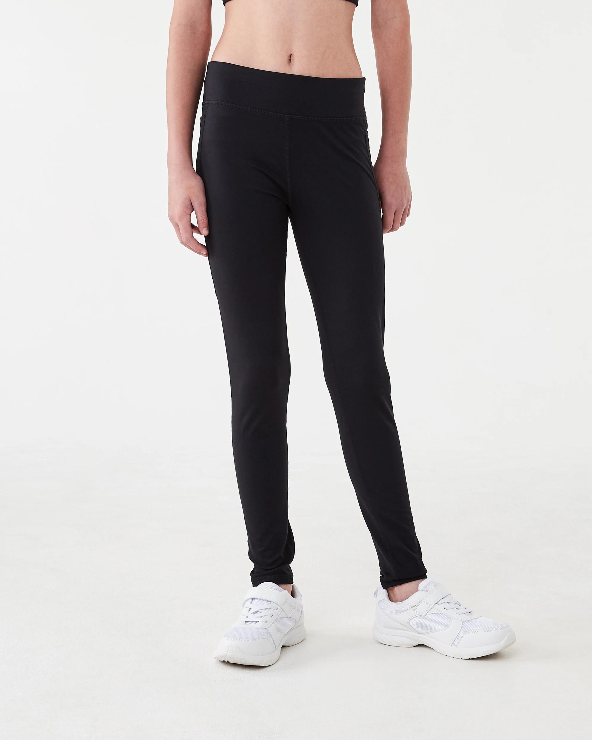 1 Active Kids Full Length Training Leggings BLACK, 1 of 6