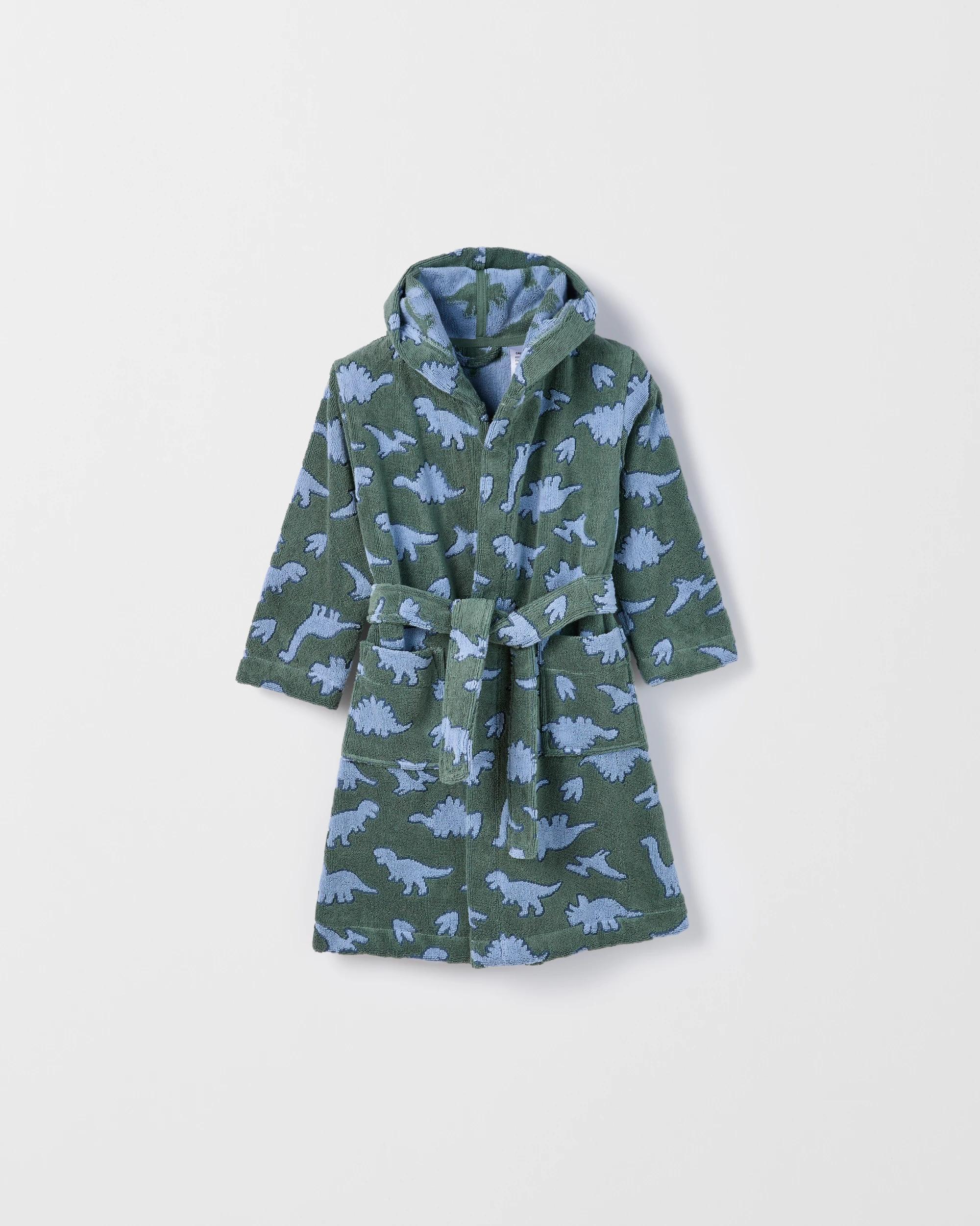 1 Target Kids Younger Boys Australian Cotton Towelling Dressing Gown DINO, 1 of 3