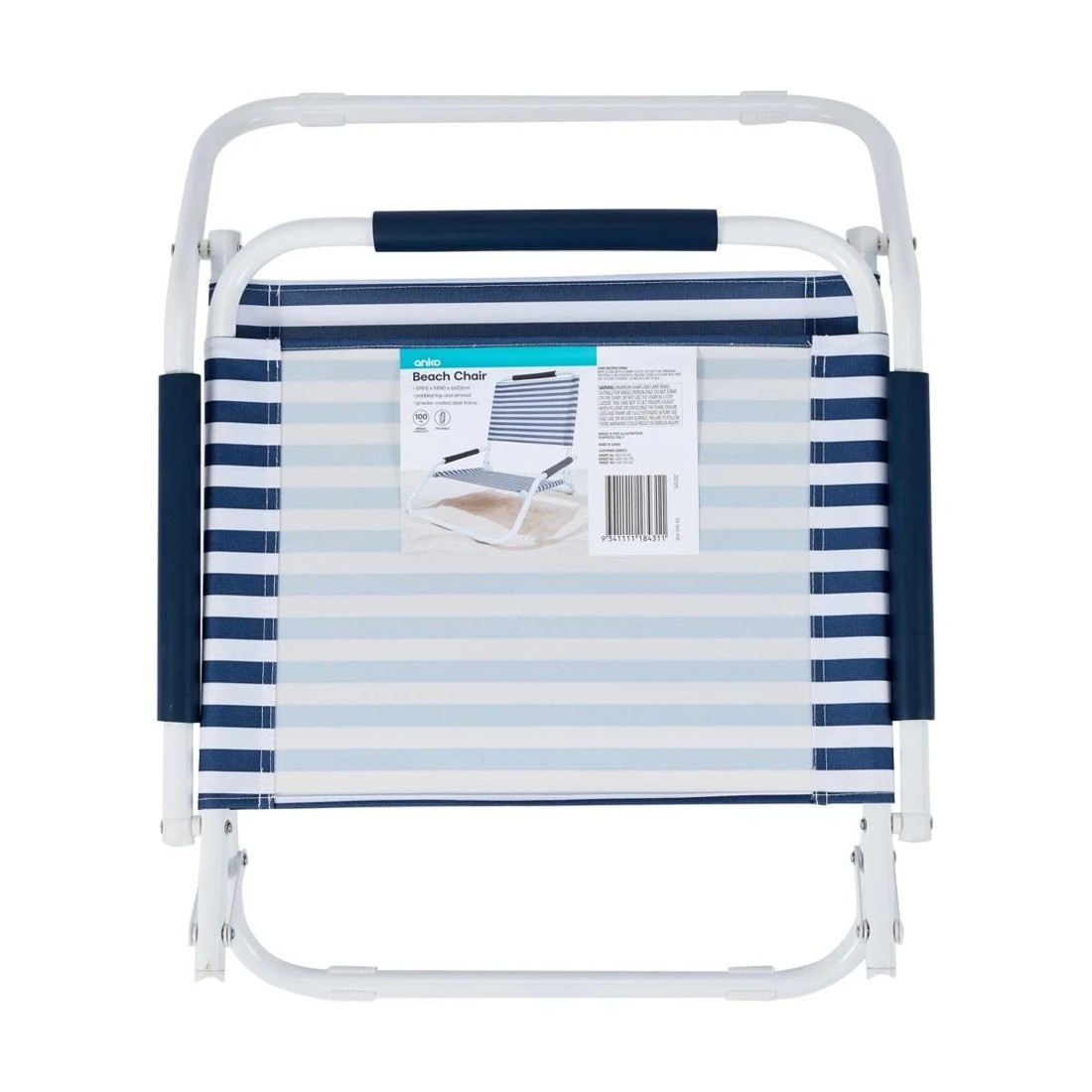 8 Beach Chair - Blue Stripe, 8 of 8