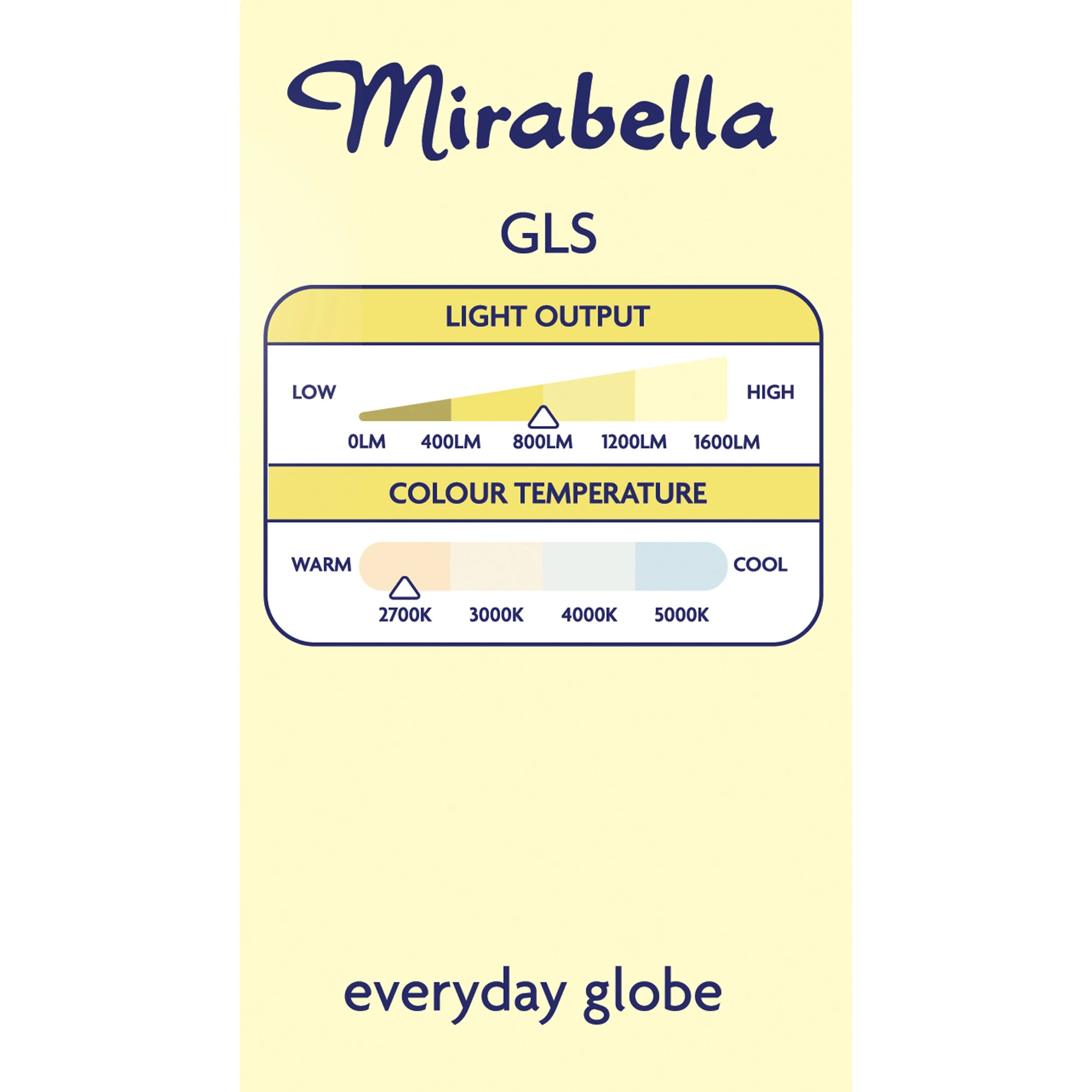 6 2 Pack I004005 Mirabella LED GLS ES 9W 806 Lumen - Warm White, 6 of 7