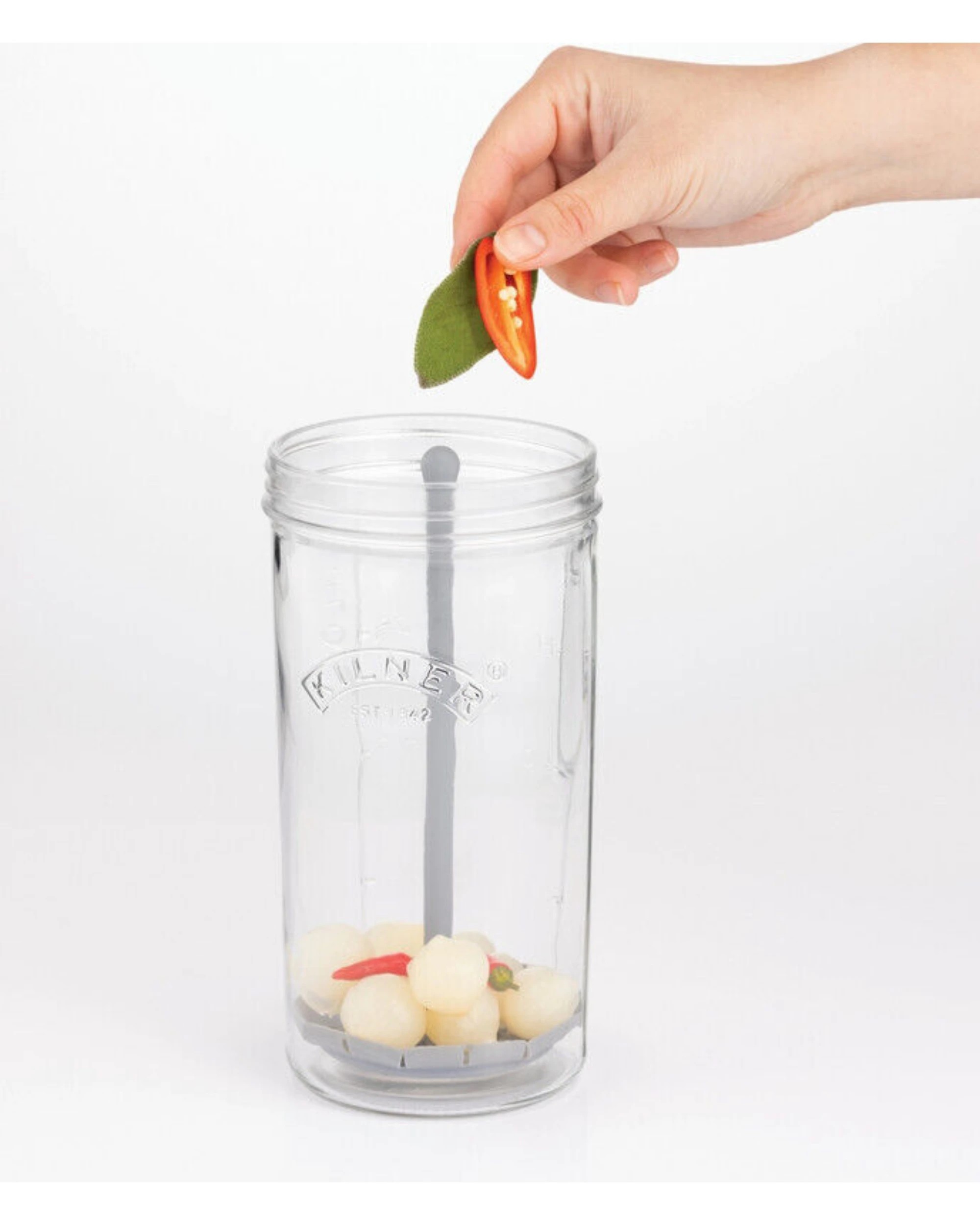 3 Kilner 1 Litre Pickle Jar with Lifter - Clear, 3 of 4