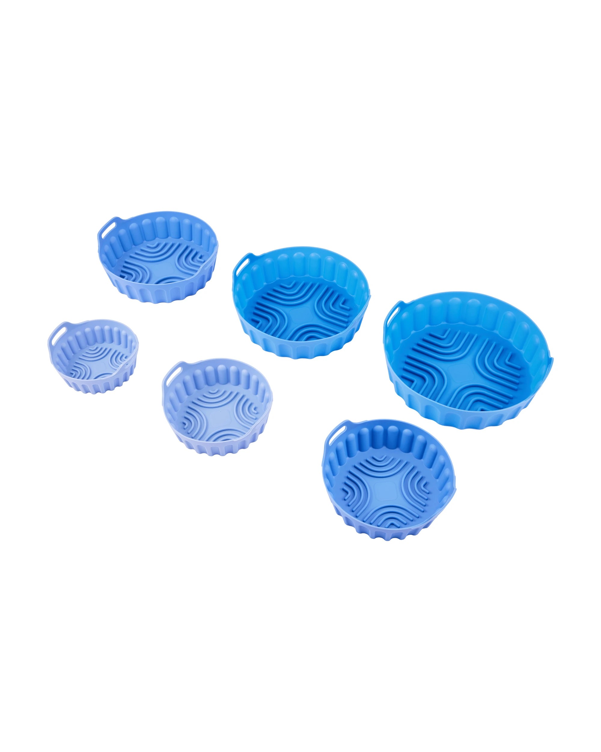 2 Set of 6 Silicone Air Fryer Trays - Blue, 2 of 9