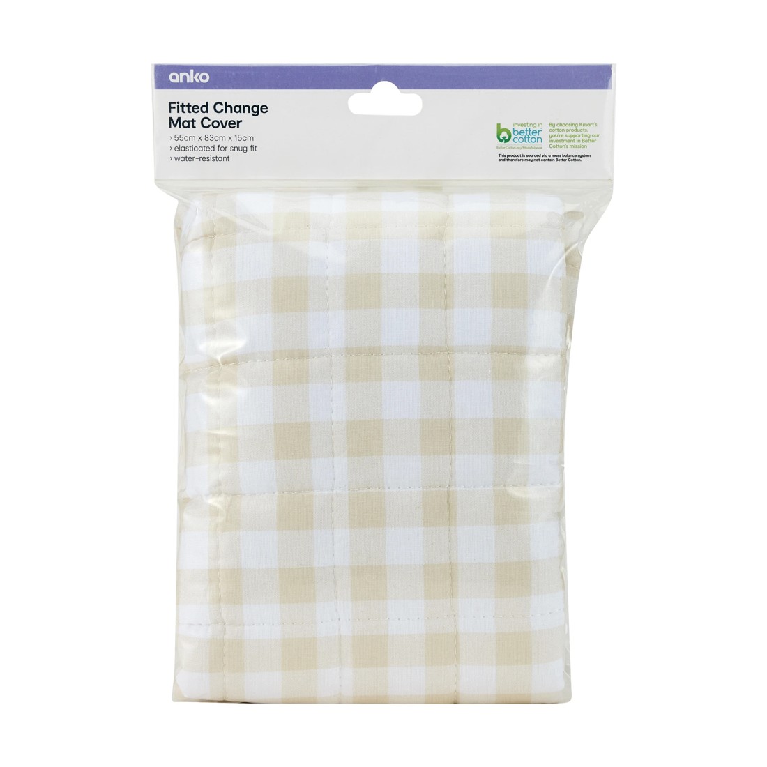 5 Fitted Change Mat Cover - Gingham, 5 of 5