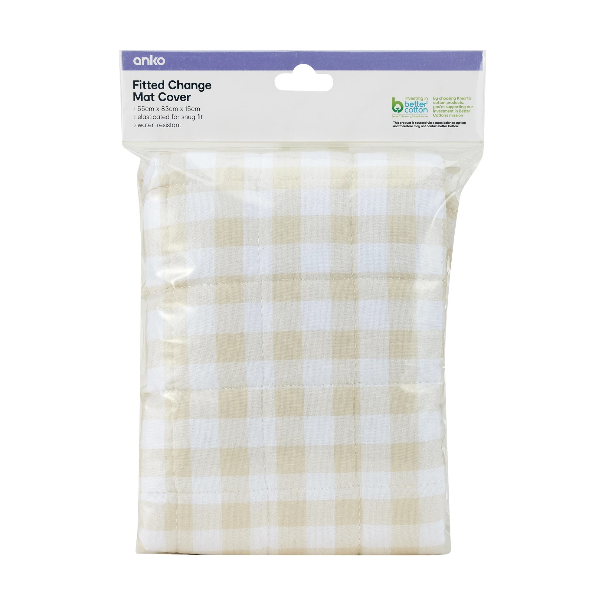 5 Fitted Change Mat Cover - Gingham, 5 of 5