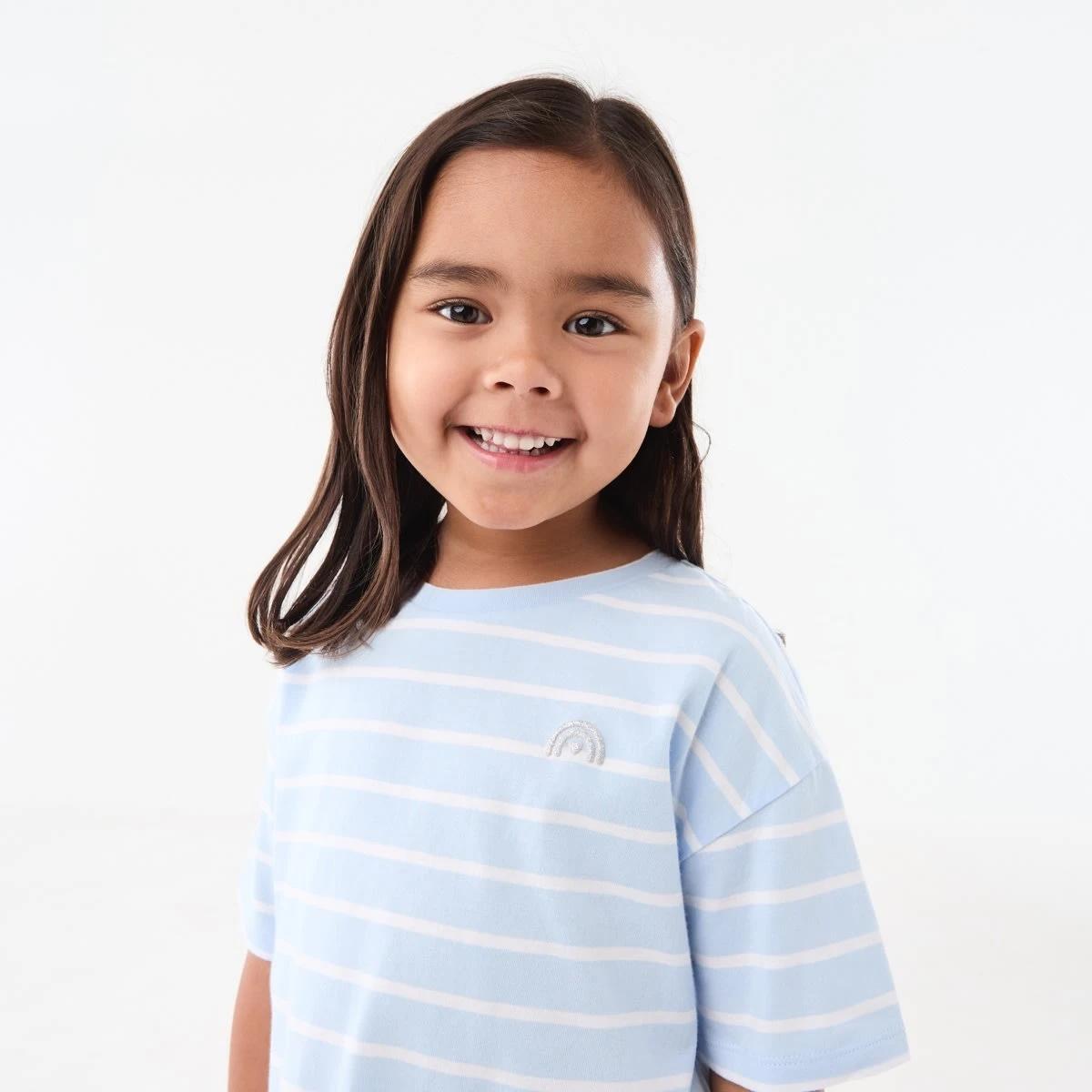 3 Short Sleeve Stripe T-shirt Blu Stripe, 3 of 8