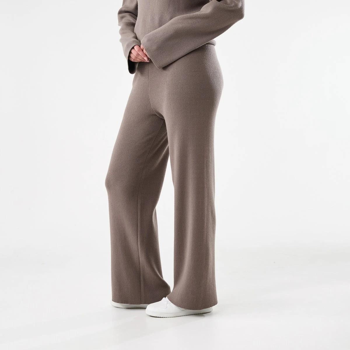 2 True Knit Rib Pants Taupe Brn, 2 of 5