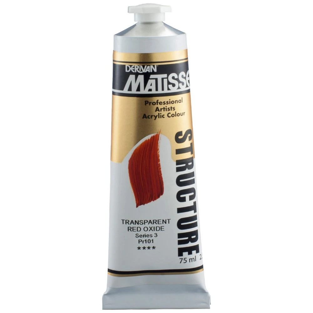 1 Derivan Matisse Structure Paint 75mL Transparent Red Oxide S3, 1 of 2