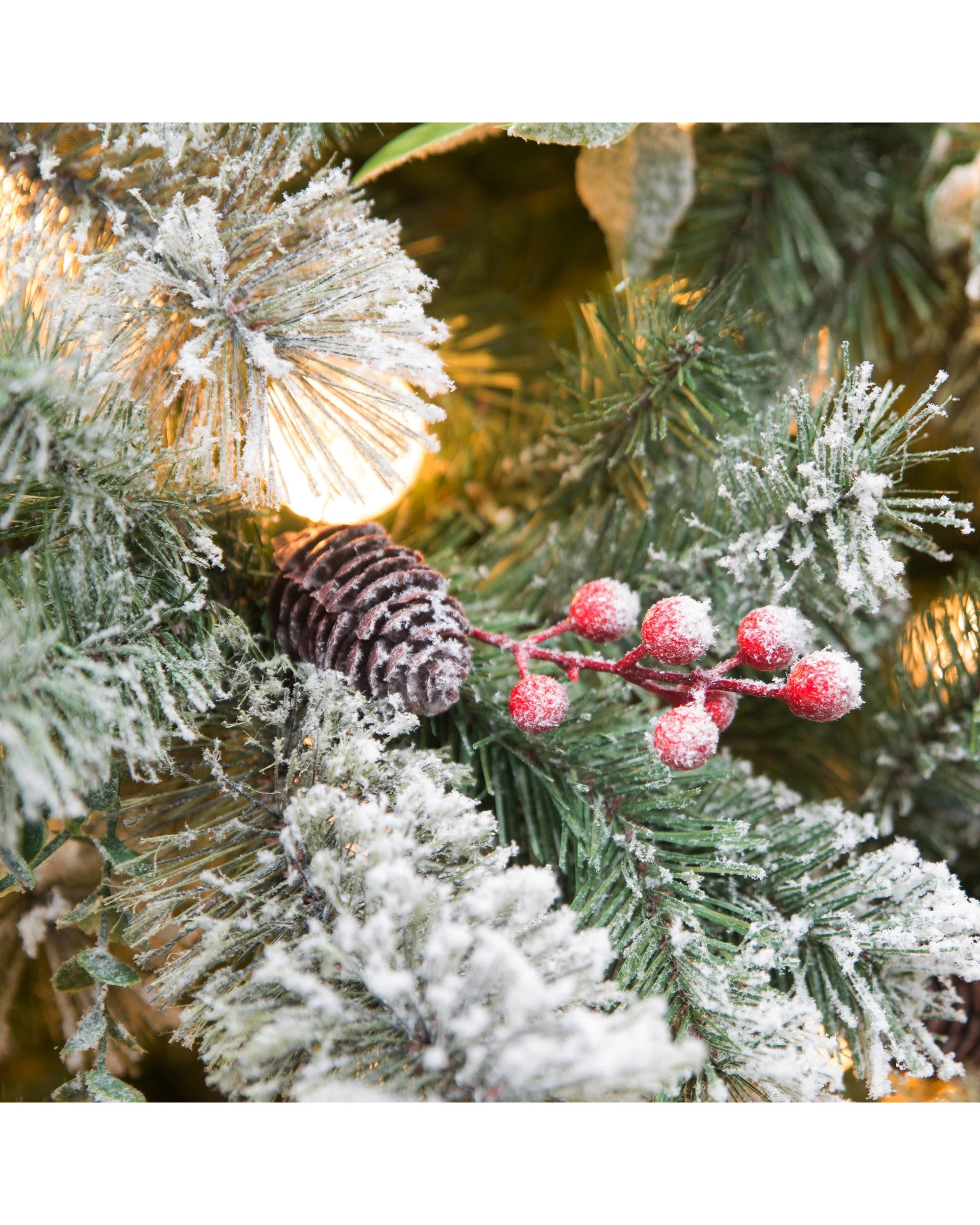 5 Christabelle Snowy Crown Pine 3.7m Multicolour Pre-Lit Christmas Tree with 5340 Tips - Multi, 5 of 8