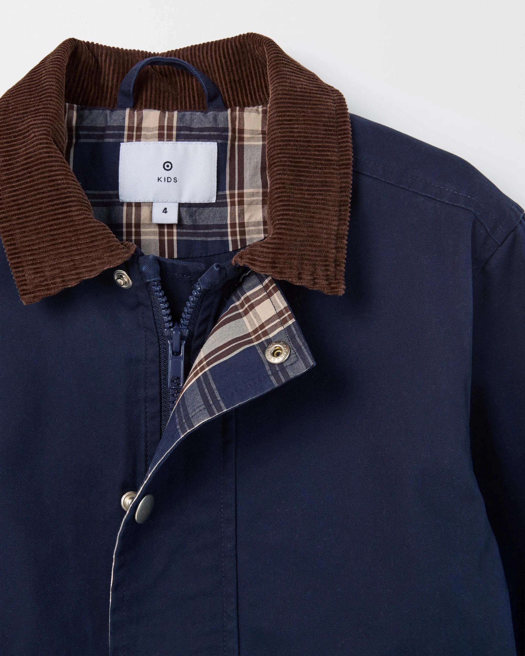 7 Target Kids Australian Cotton Barn Jacket NAVY, 7 of 7