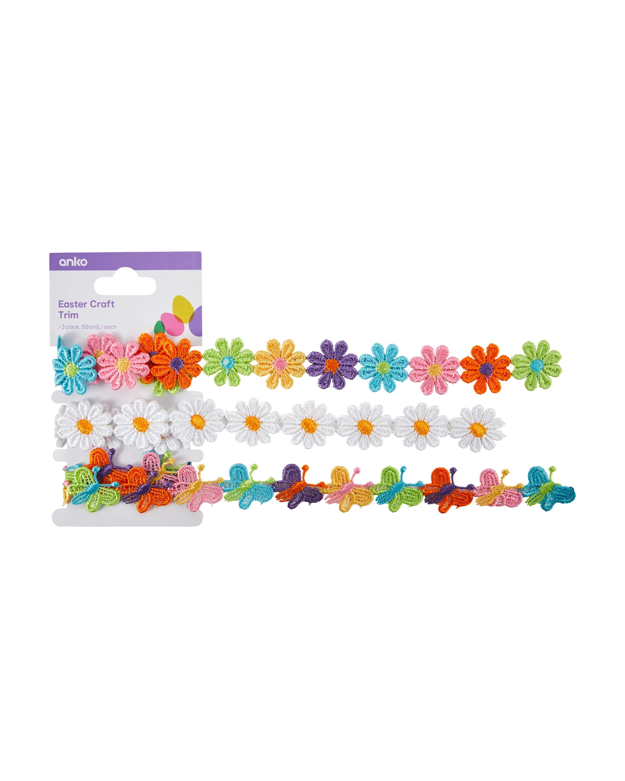 3 3 Pack Easter Craft Trim, 3 of 4
