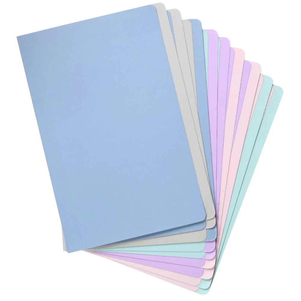4 Otto 2-Tone Manila Folders Foolscap Assorted 10 Pack, 4 of 4