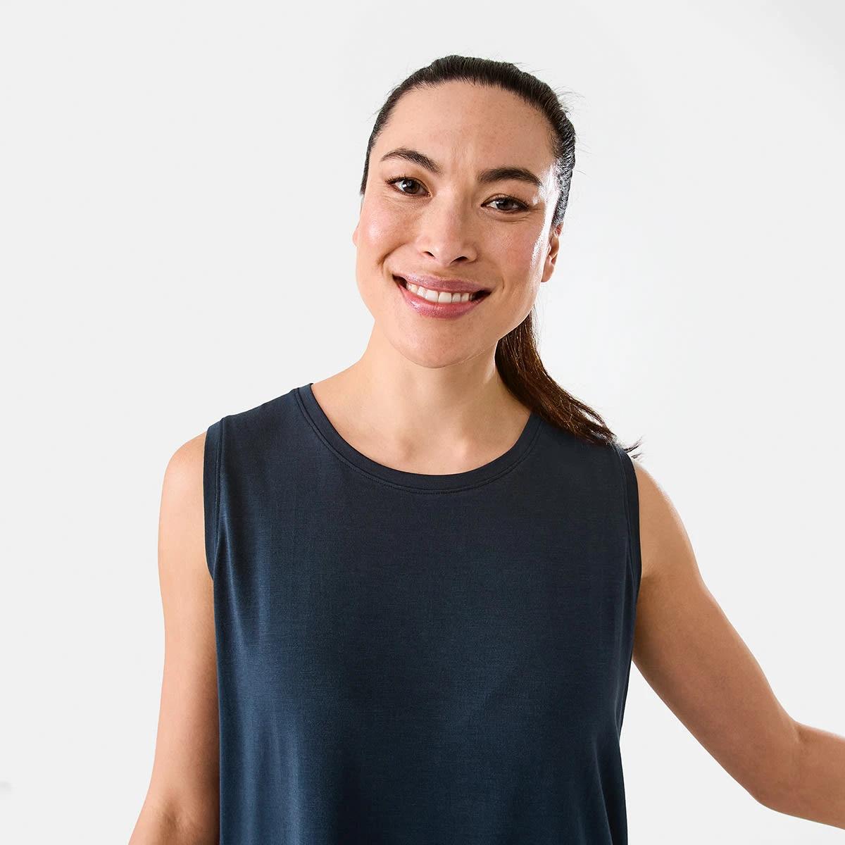 4 Active Womens Sleeveless Mesh Tank SKY CAPTAIN, 4 of 6