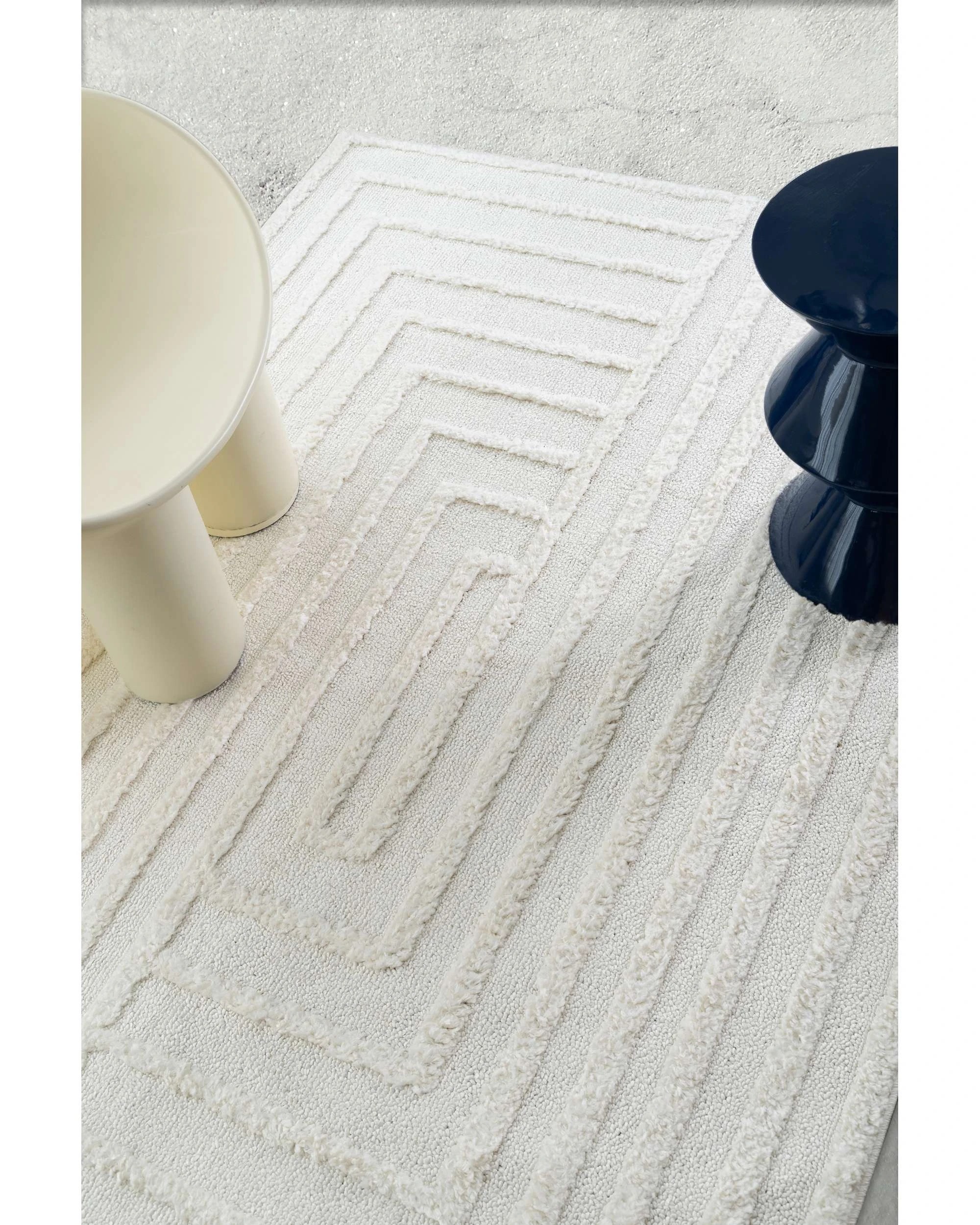 3 Loopsie Stazz Modern Rug-370cm x 280cm - White, 3 of 8