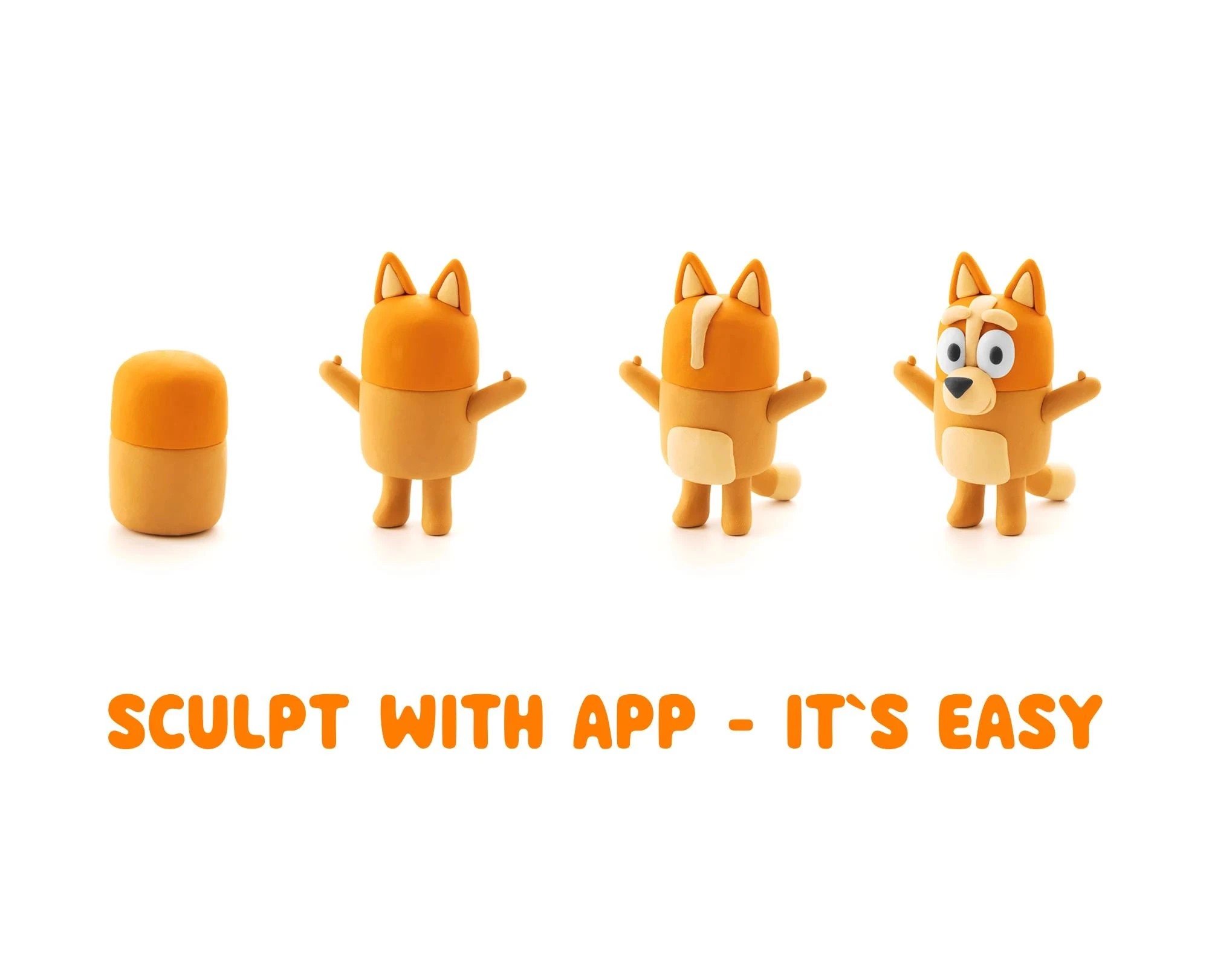 7 Hey Clay Bluey Single Character - Assorted - Multi, 7 of 7