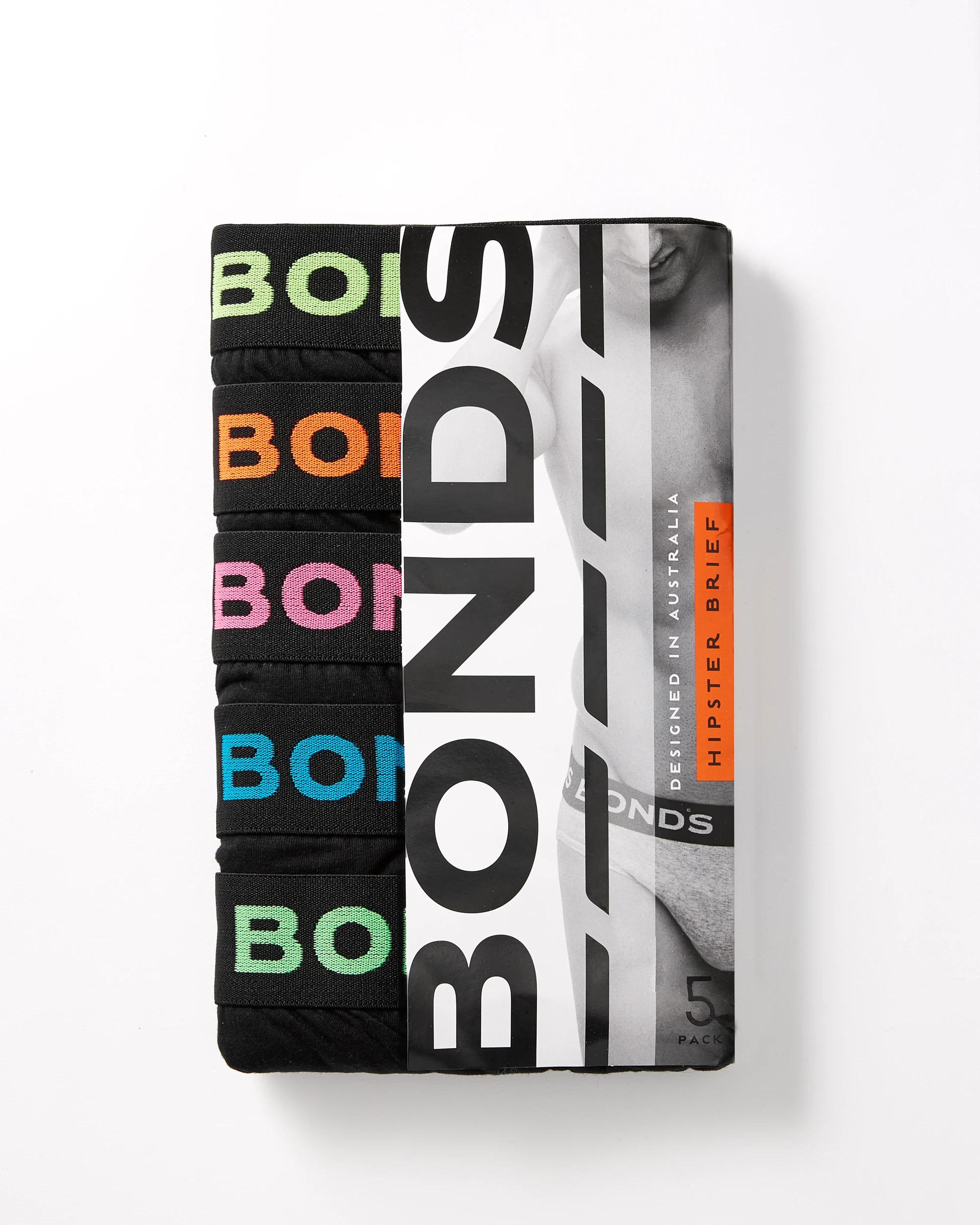 4 Bonds 5 Pack Hipster Briefs; Style: M8DMTX BLACK, 4 of 5