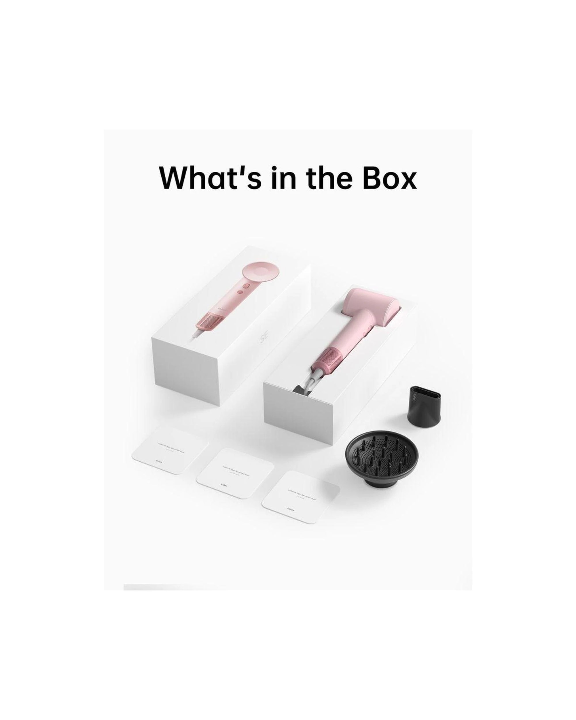 4 Laifen SE High Speed Hair Dryer Matte Pink 105000 RPM Motor with 2 Styling Nozzles, 4 of 7