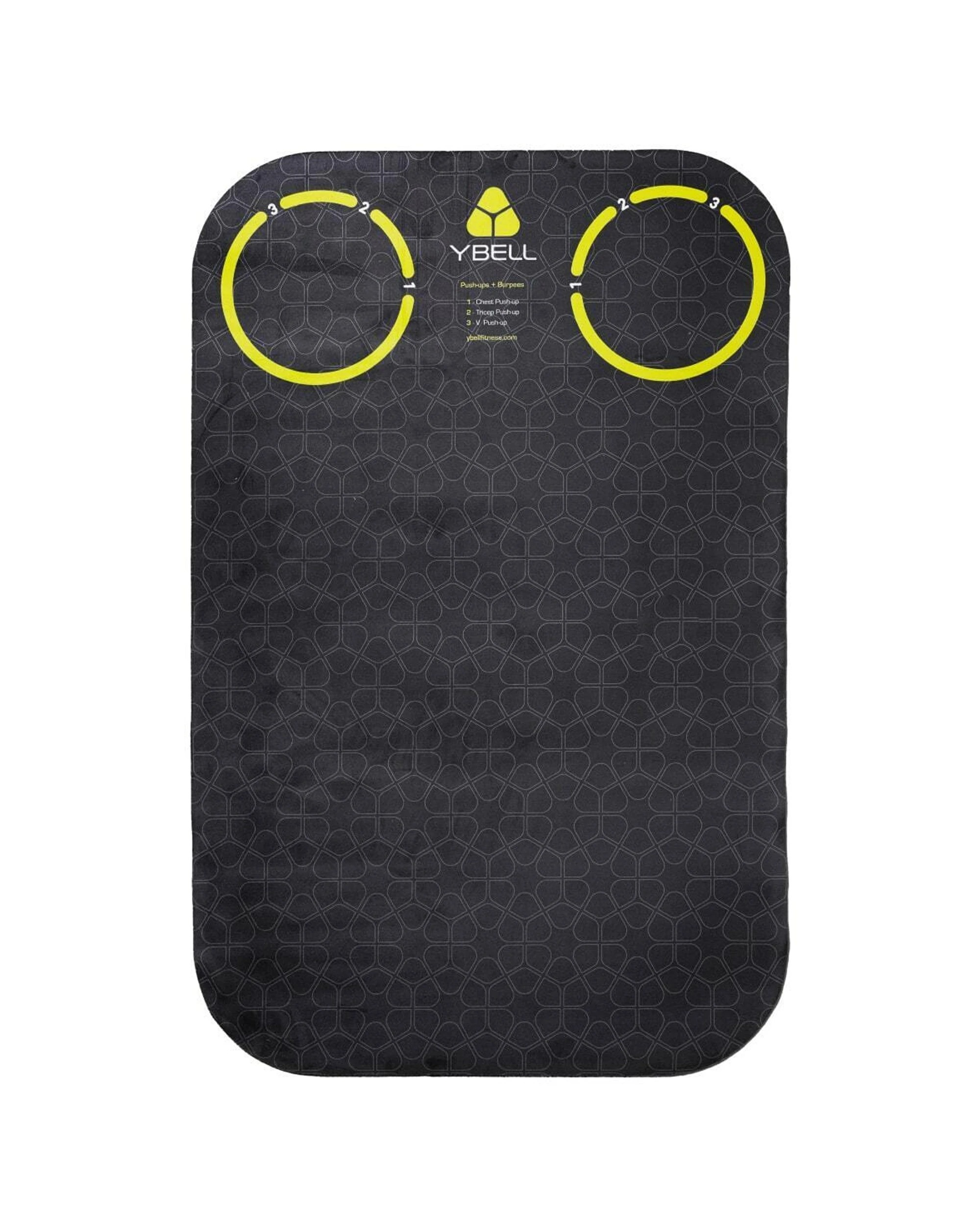 1 YBELL Exercise Mat 111cm Non-Slip Home Gym Yoga HIIT Polyester Suede Top - Black, 1 of 5