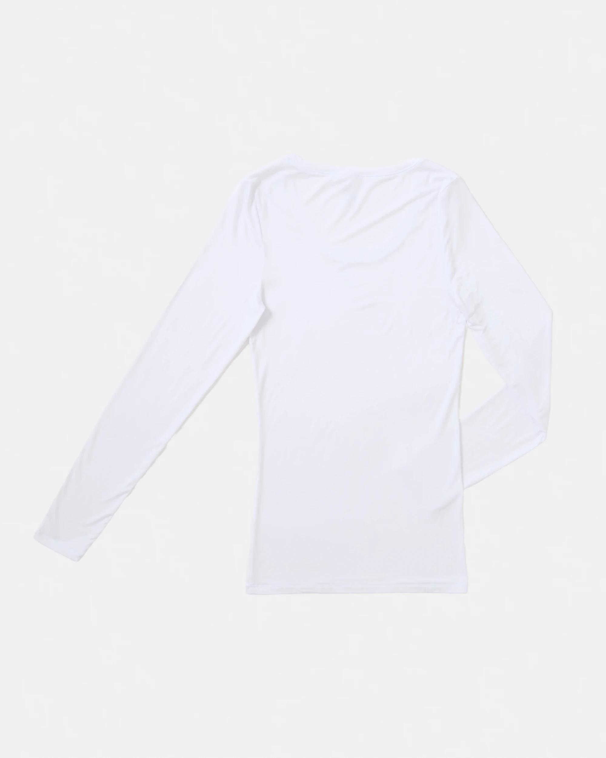 8 Bamboo Long Sleeve Top White, 8 of 10