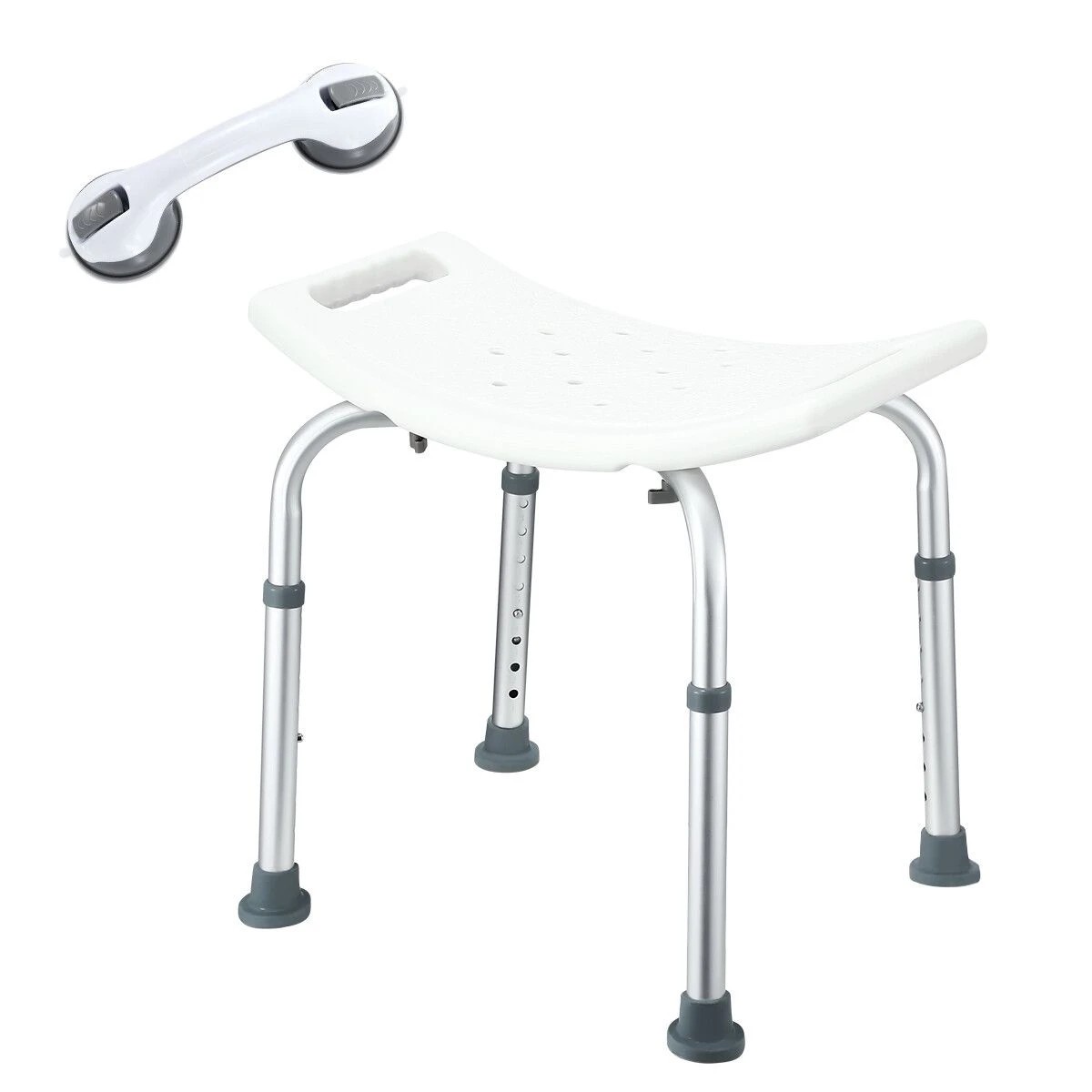 3 Ausway Adjustable Shower Chair Seat Bath Stool Bench, 3 of 3