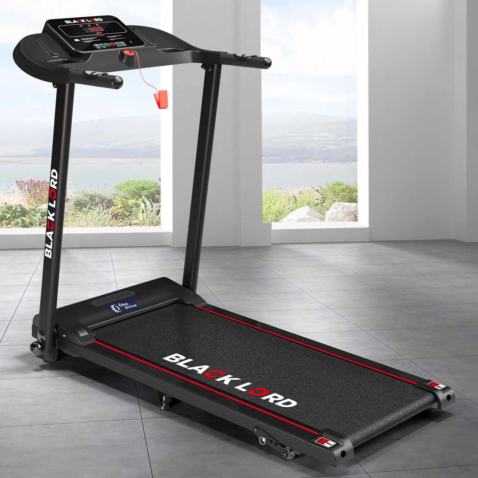 2 Black Lord Treadmill Electric Exercise Running Machine Incline Foldable 380mm, 2 of 10