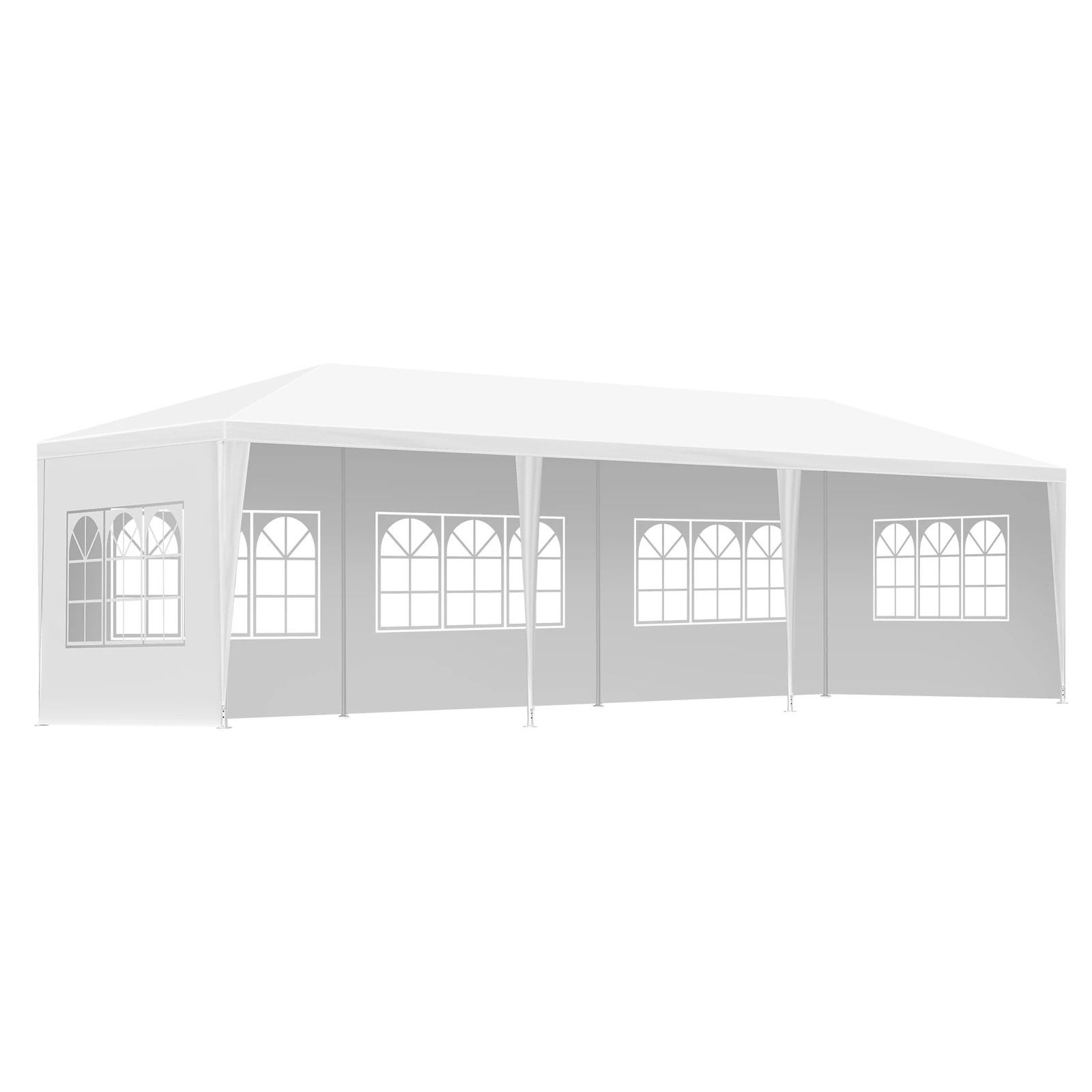 1 Alfordson Gazebo Outdoor Marquee Party Tent Camping Portable Side Wall 3x9m - White, 1 of 7