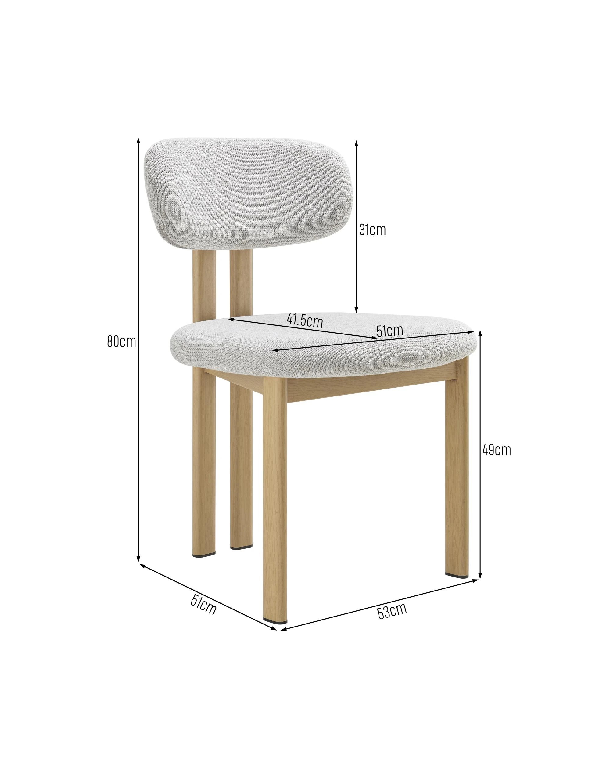 10 Kodu Dining Chairs Pair (Set of Two) - Grey, 10 of 10