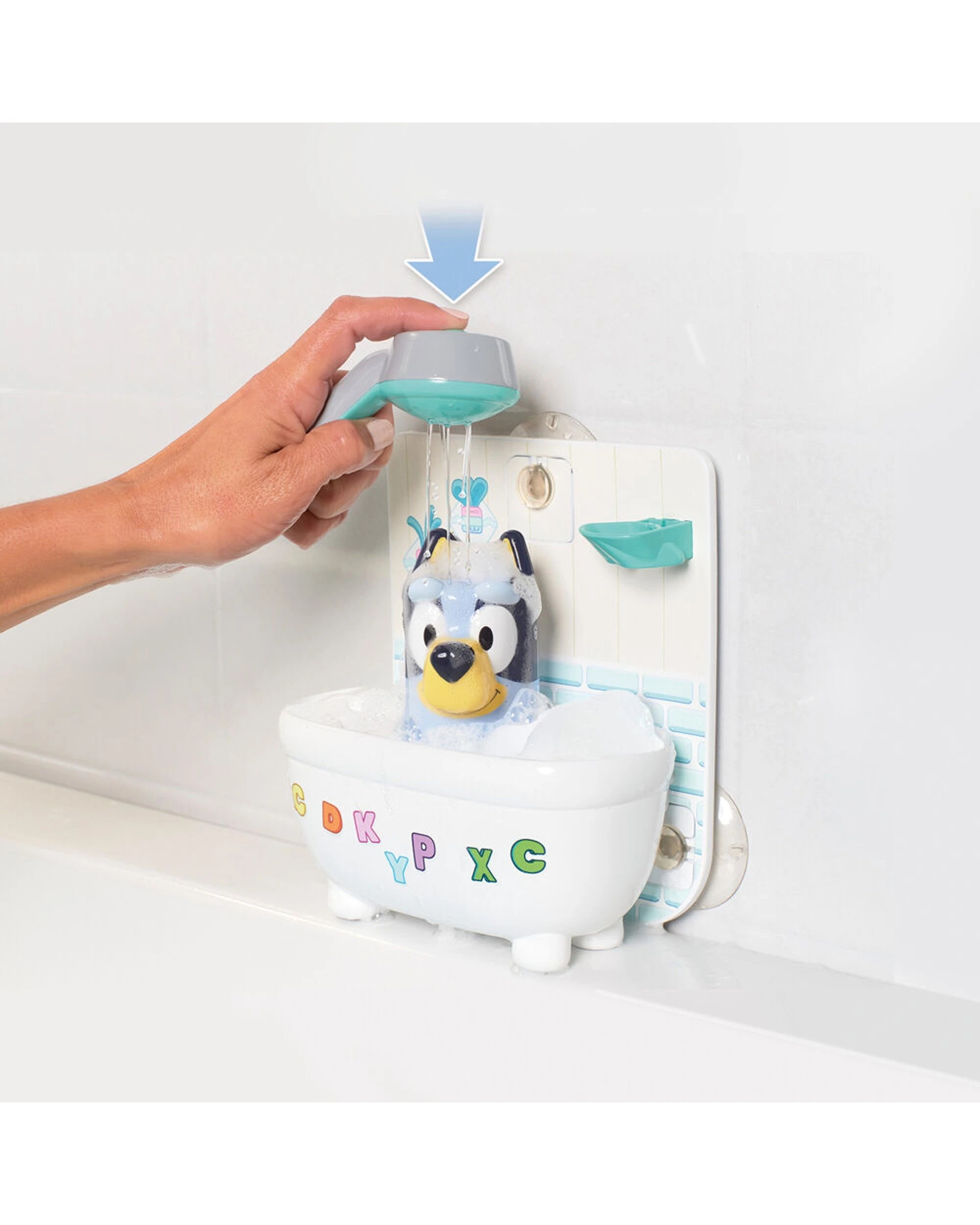 6 Tomy Toomies Shower & Scrub Bluey With Figurine Bathtime Activity Toy - Multi, 6 of 8