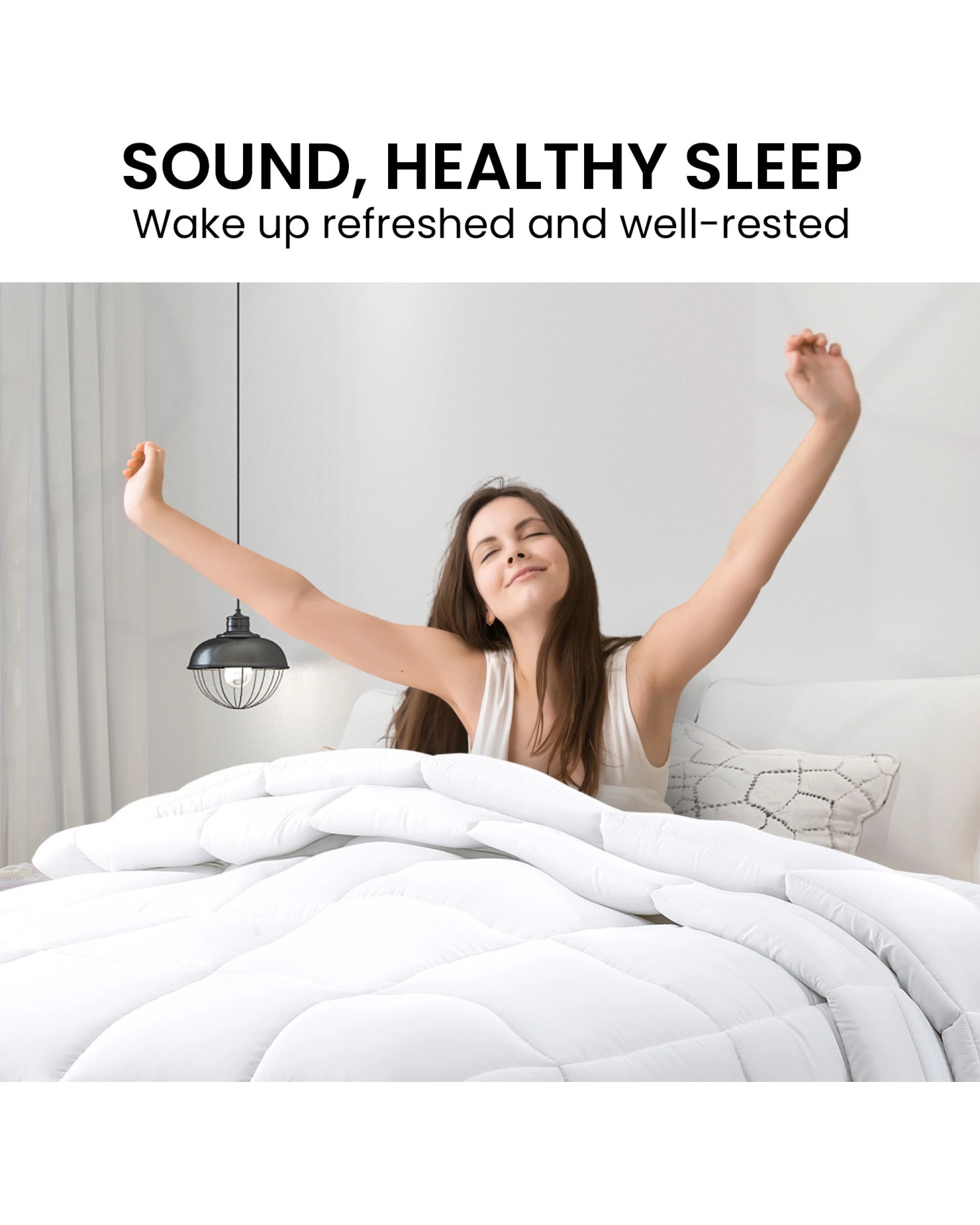 6 Laura Hill 500gsm Goose Down Feather Comforter Doona
 - Queen Bed, 6 of 9