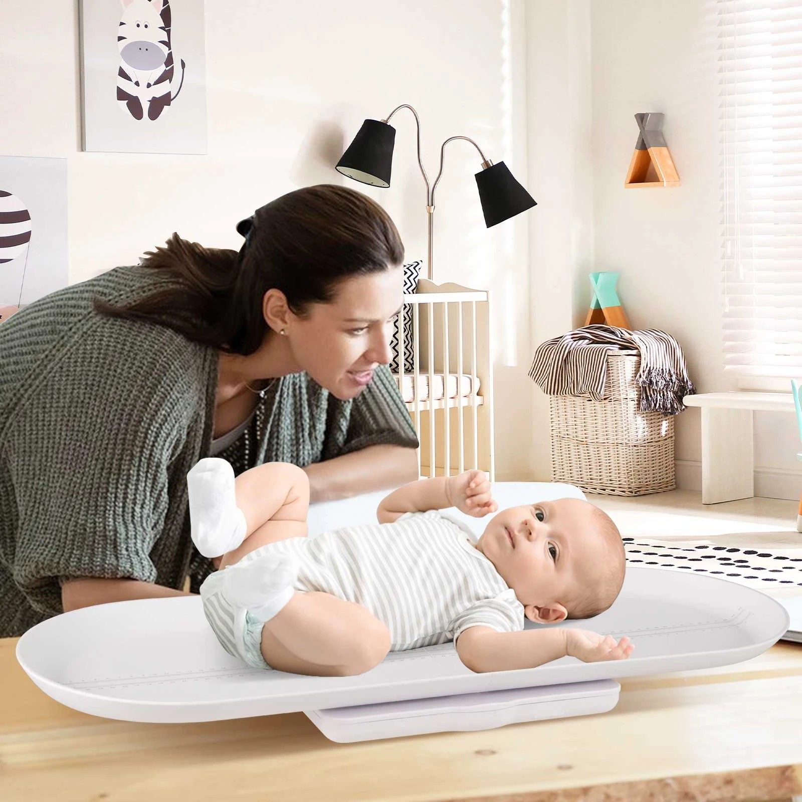 2 Costway 3-in-1 Baby Body Scale w/Tray APP Control - White, 2 of 2